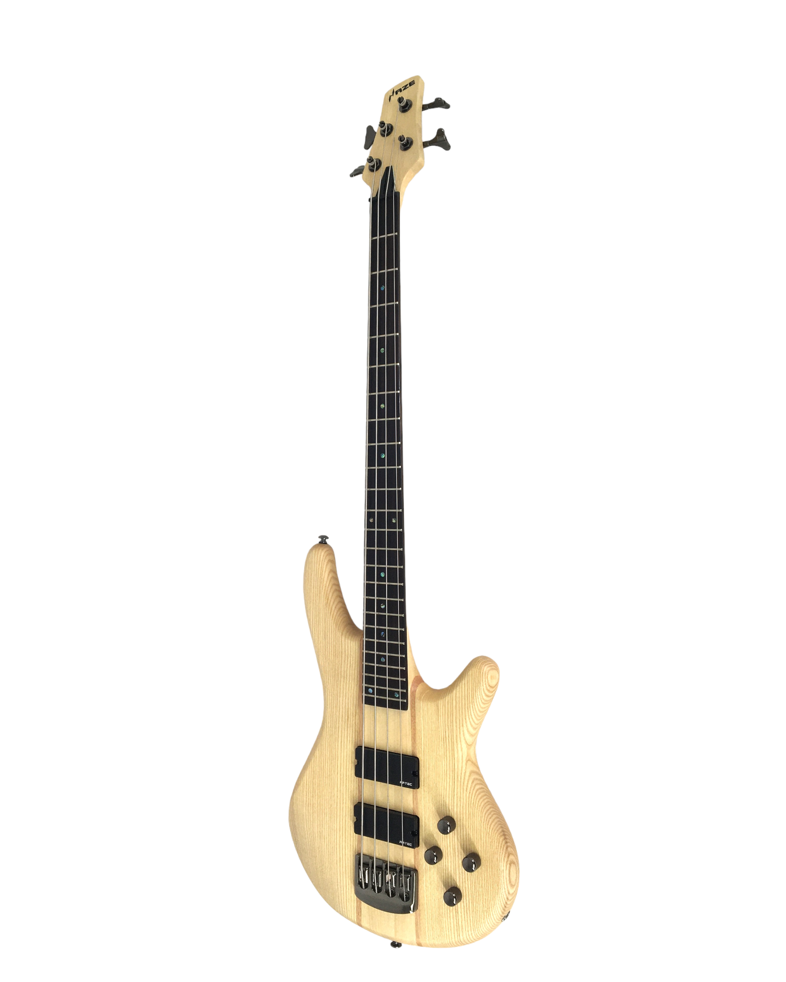 Haze Novara Electric Bass Guitar Premium Ash Maple Body  - Natural B327N