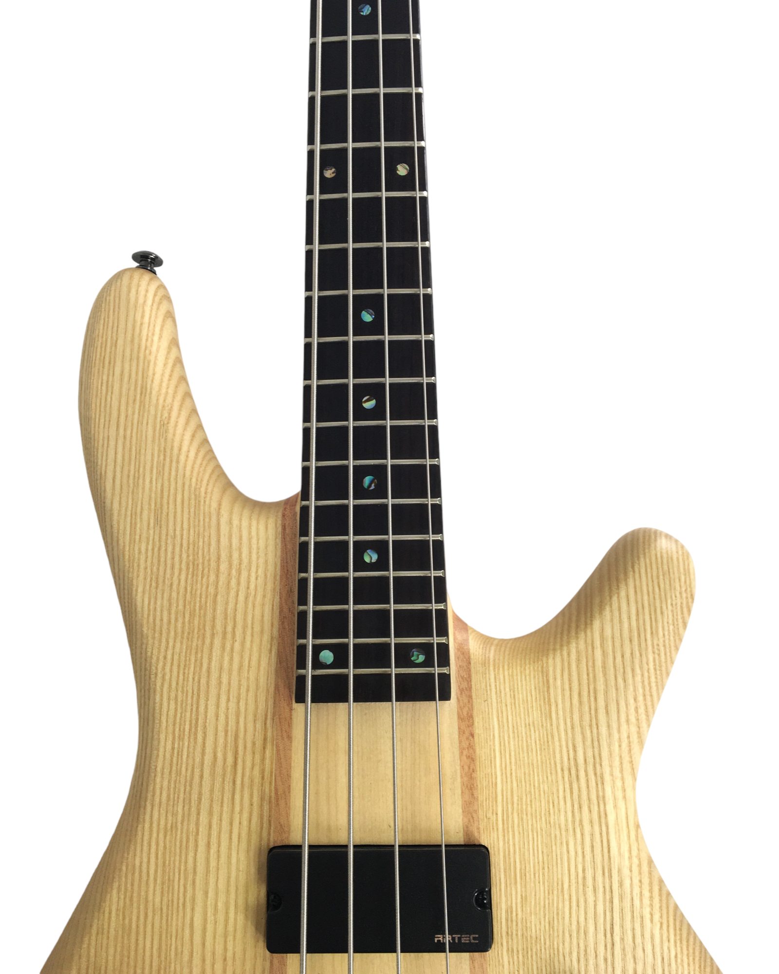 Haze Novara Electric Bass Guitar Premium Ash Maple Body  - Natural B327N