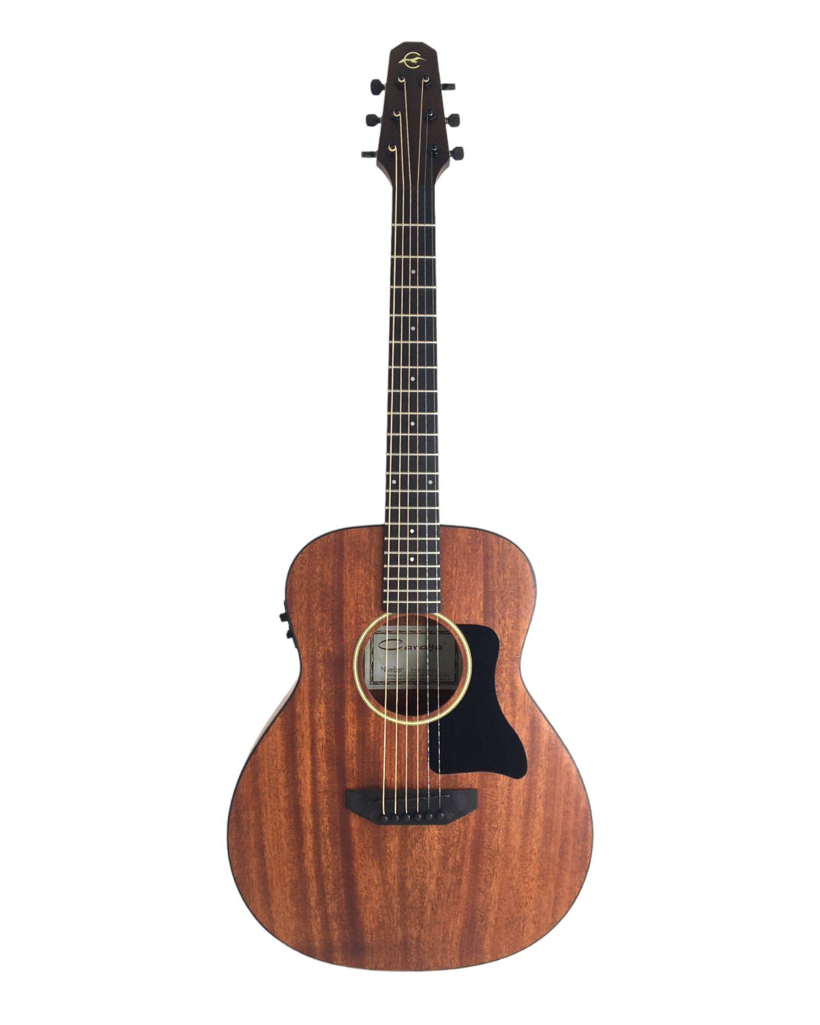Caraya P304111EQ  Mahogany Built-In Pickups/Tuner Acoustic Guitar - Natural