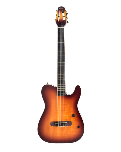 Haze Nylon String Piezo Solid Mahogany HTL Electric Guitar - Sunburst MRC601EQCS