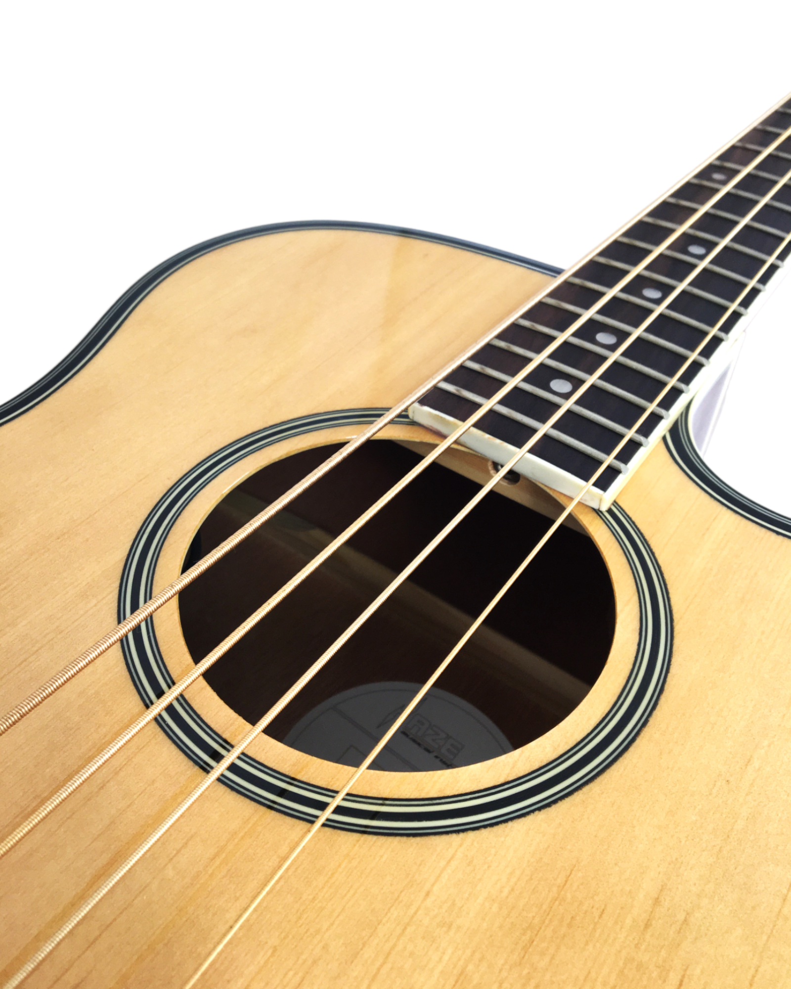 Haze FB711BCEQN44 4-String Electric-Acoustic Bass Guitar, Natural + Free Gig Bag, picks and strap