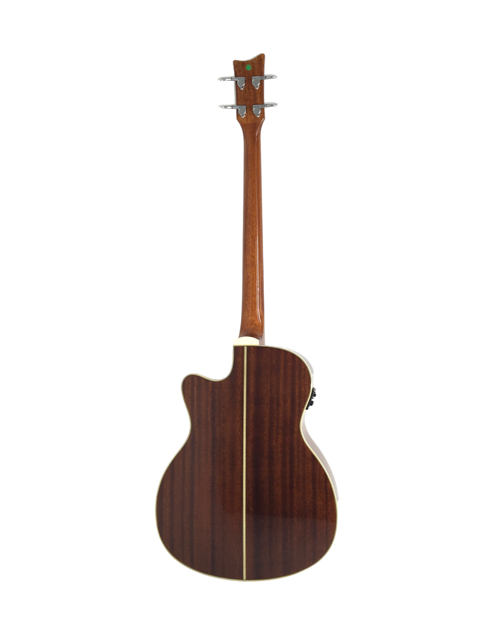 Haze FB711BCEQN44 4-String Electric-Acoustic Bass Guitar, Natural + Free Gig Bag, picks and strap