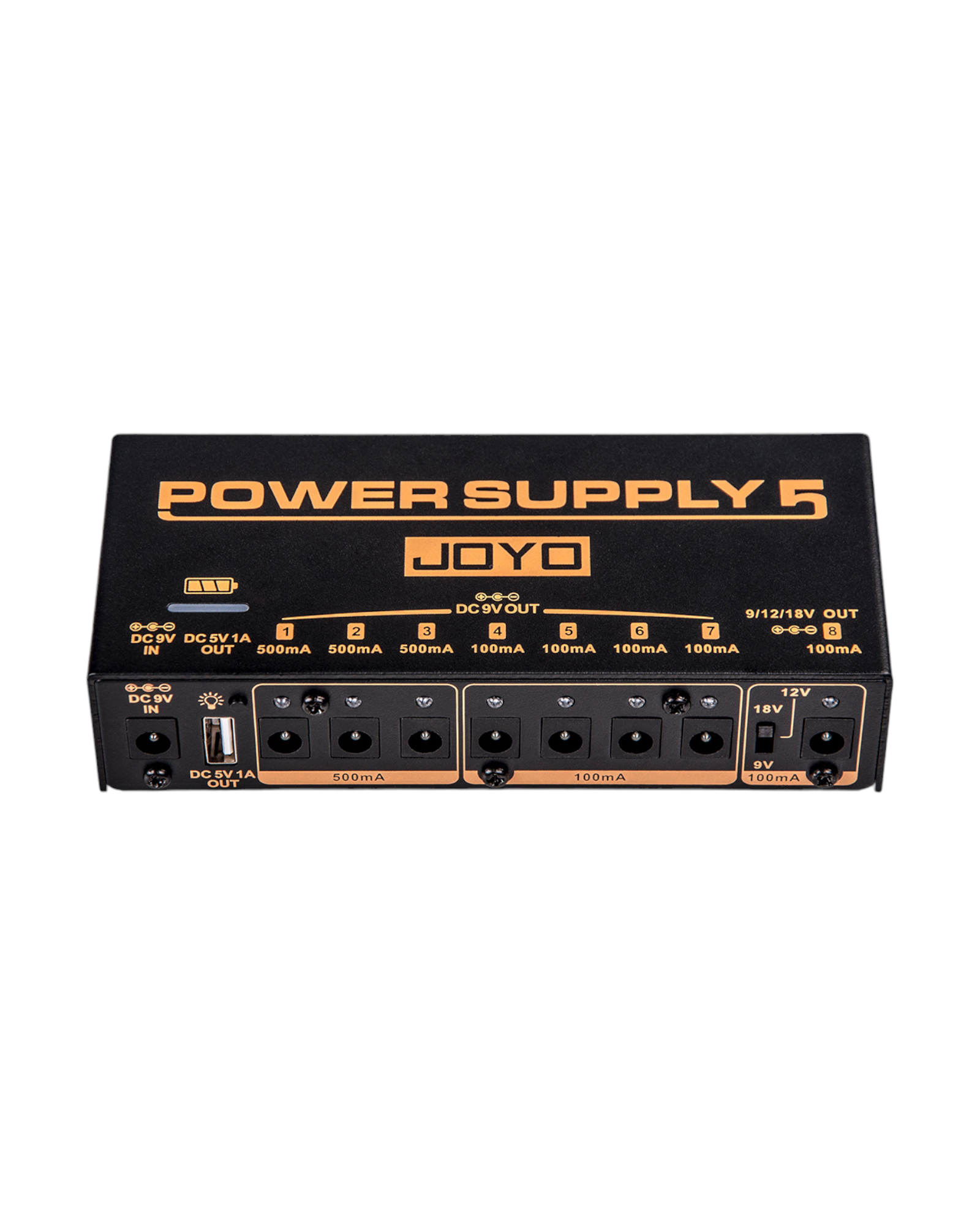 Joyo Rechargeable Guitar Effect Pedal Power Supply w/ USB Port & Adjustable DC Output - JP05