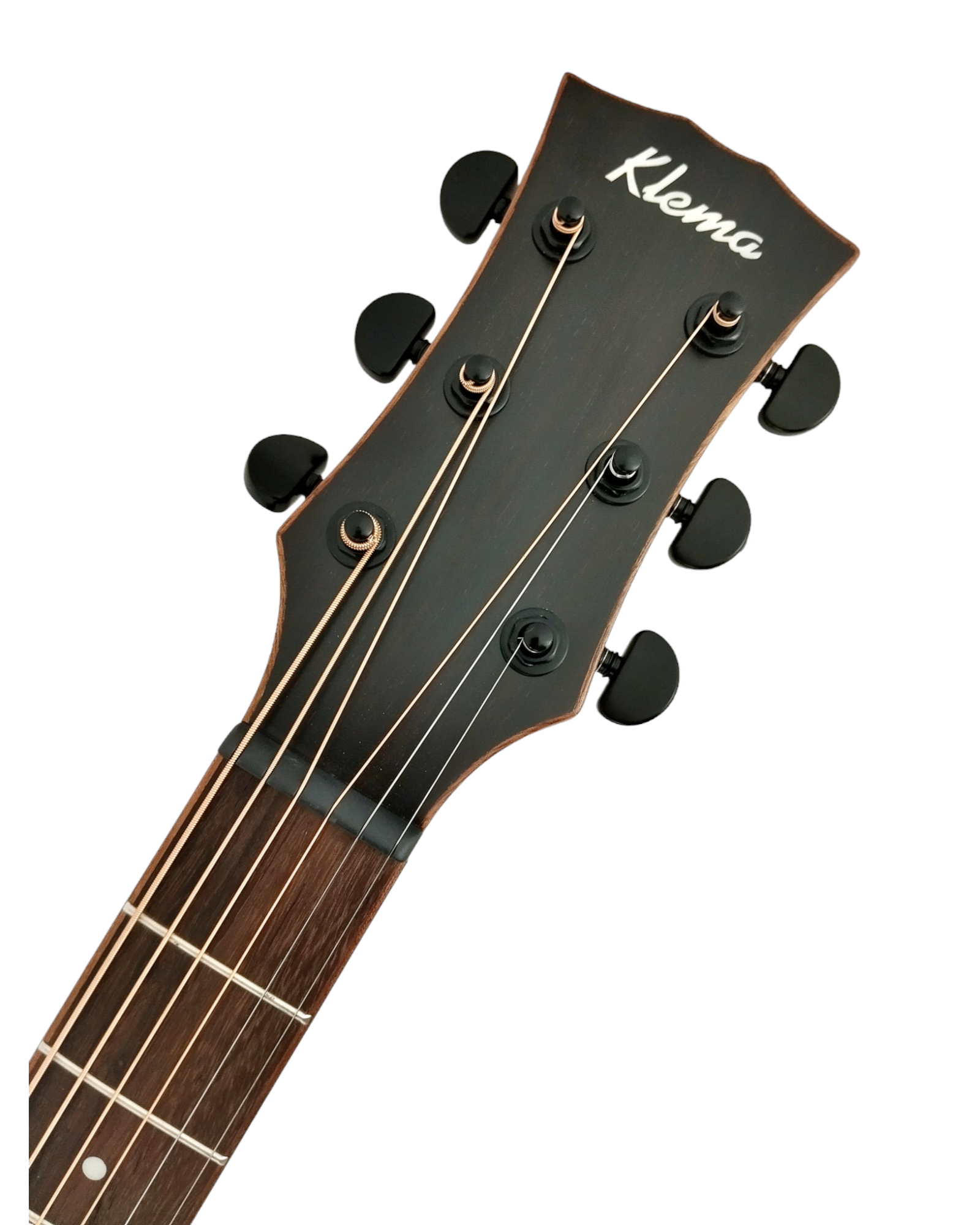 Klema K300JCCE Solid Cedar Top Indian Rosewood Body Fishman Pickup/Tuner Acoustic Guitar - Natural