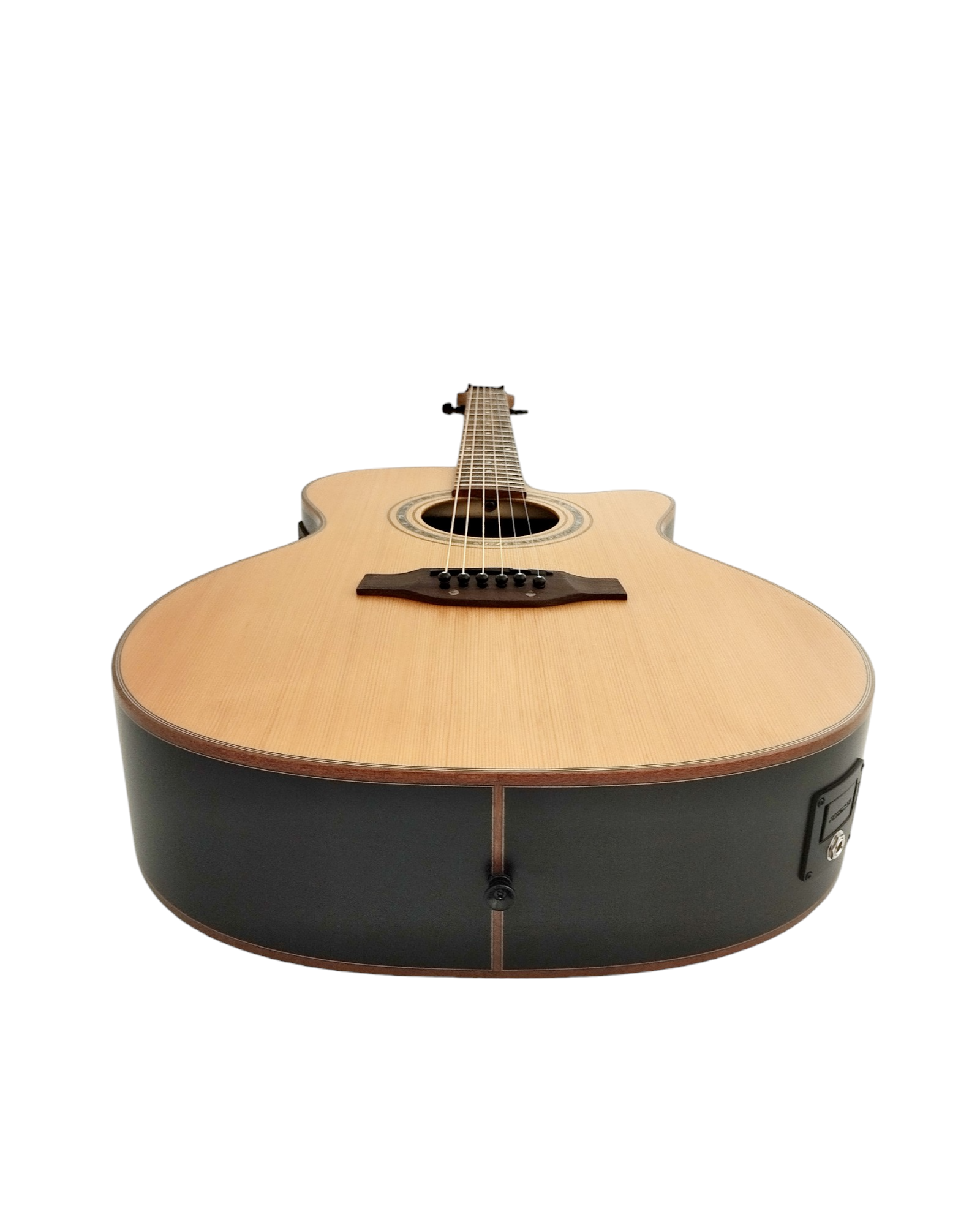 Klema K300JCCE Solid Cedar Top Indian Rosewood Body Fishman Pickup/Tuner Acoustic Guitar - Natural