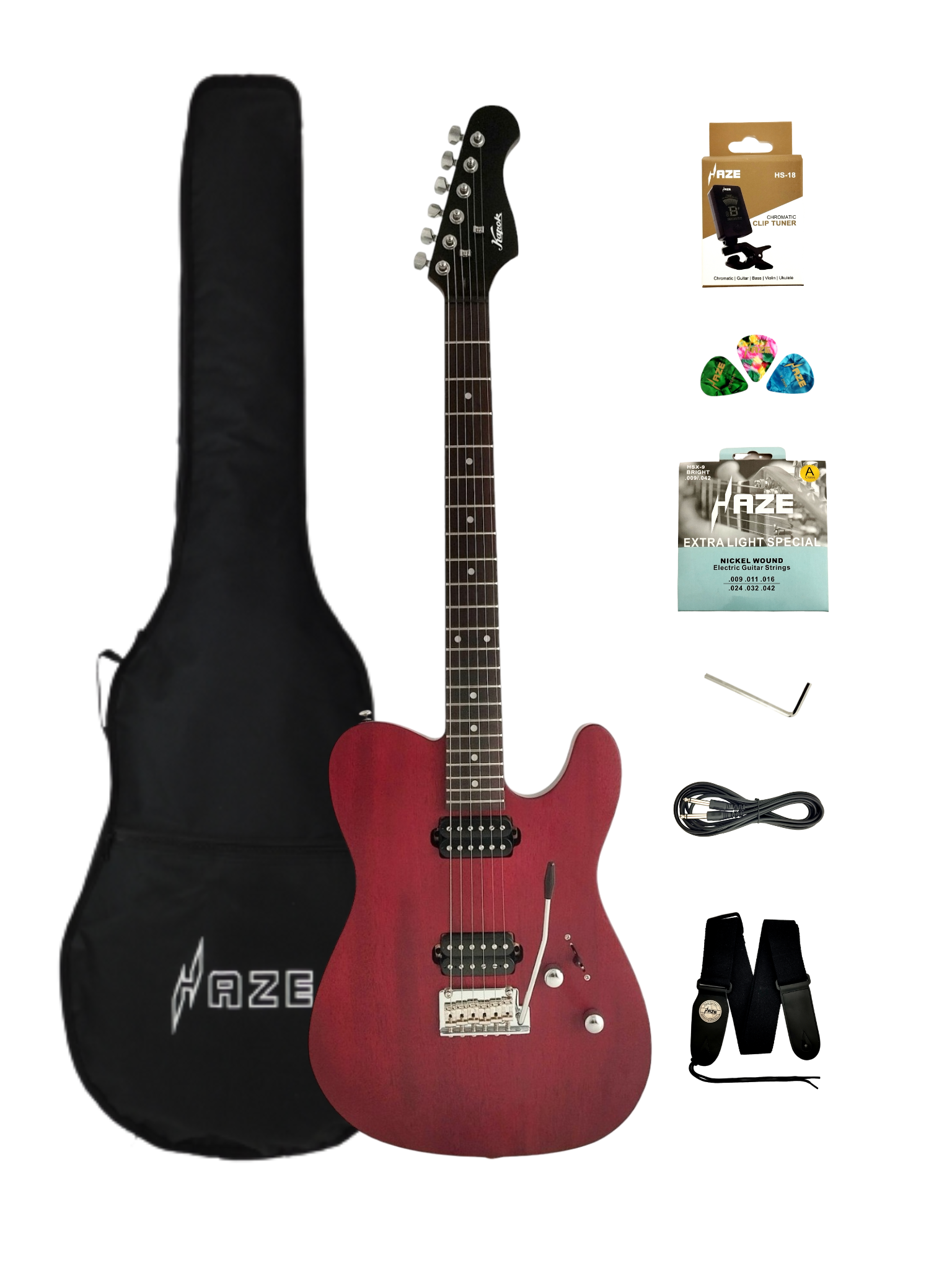 Kapok KATLSRD Red Electric Guitar with Split Coil and Whammy