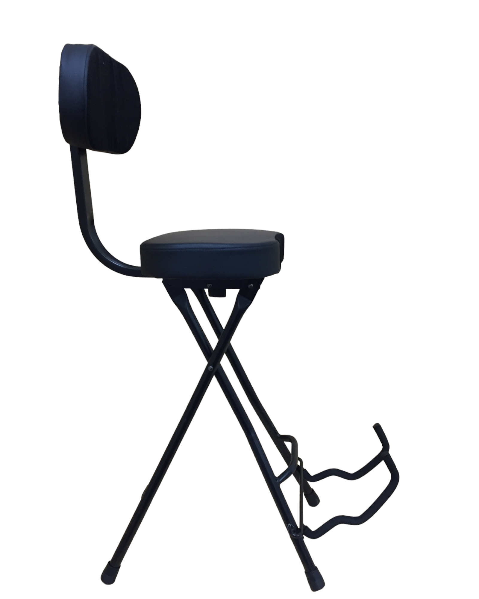 Haze KB011 2-in-1 Foldable Guitarist Stool w/Guitar Holder and Backrest
