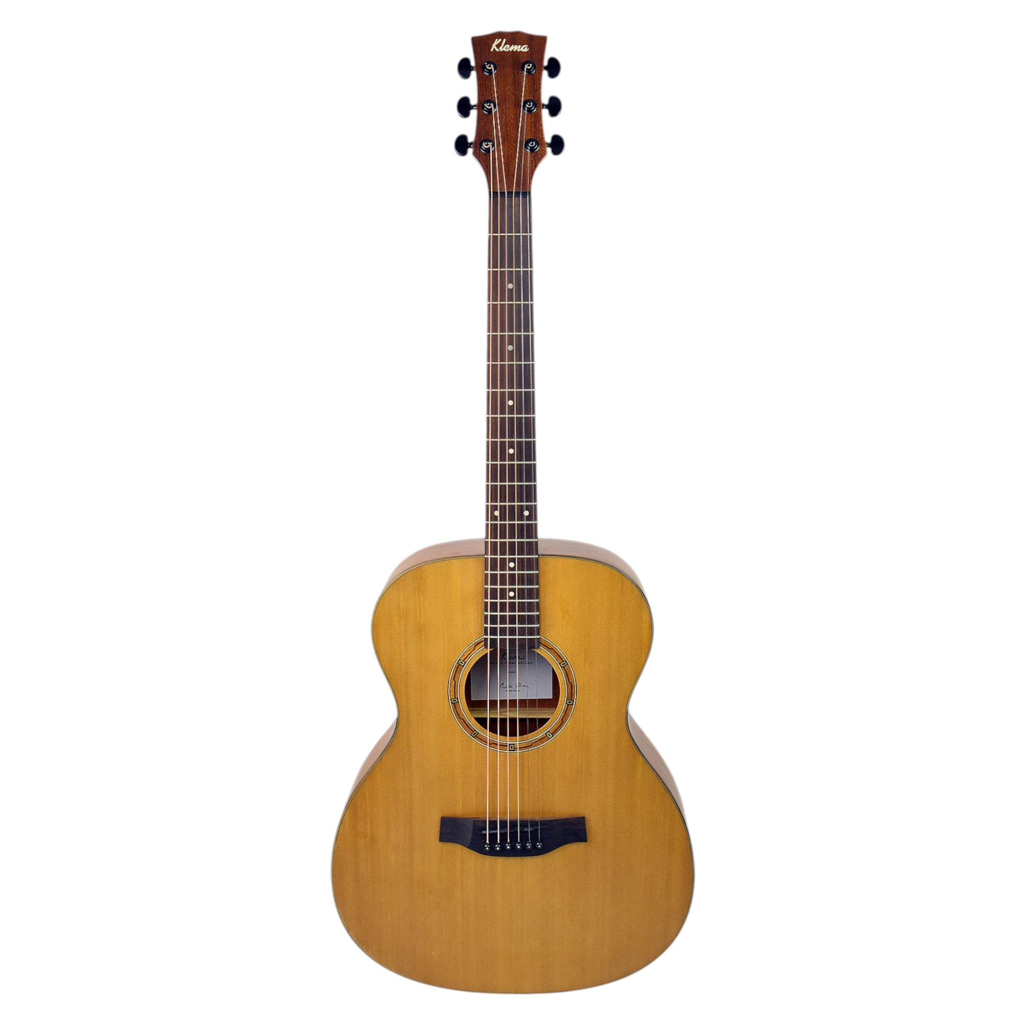 Klema K100JC Solid Canadian Cedar Top Mahogany Body Jumbo Acoustic Guitar - Natural