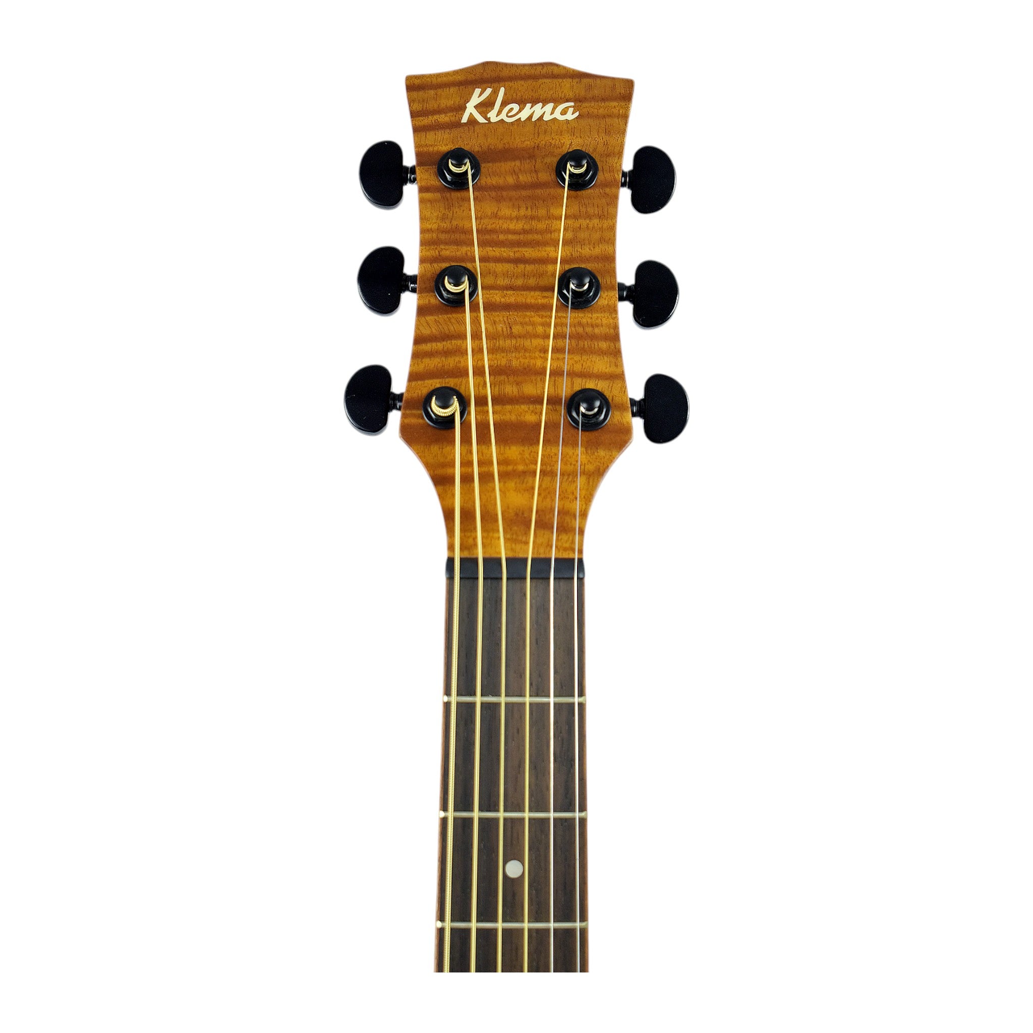 Klema K200JCCE Solid Canadian Cedar Fishman Pickups/Tuner Jumbo Acoustic Guitar - Natural