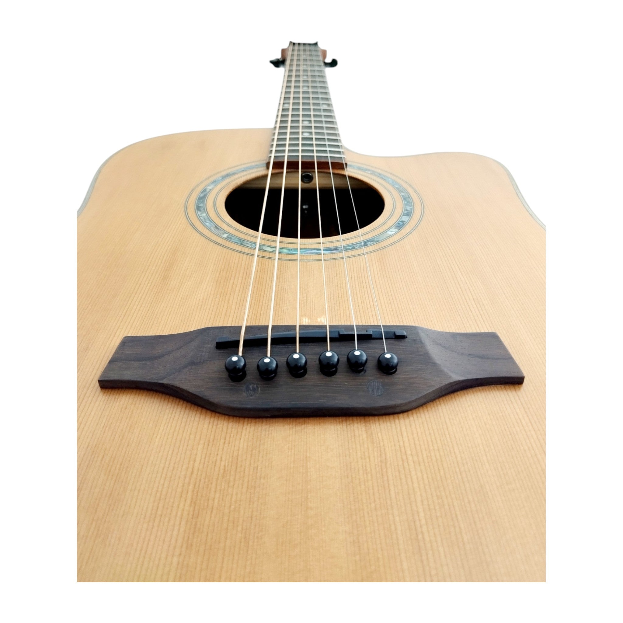 Klema K300DCCE Solid Canadian Cedar Top Indian Rosewood Body Fishman Pickup Acoustic Guitar - Natural