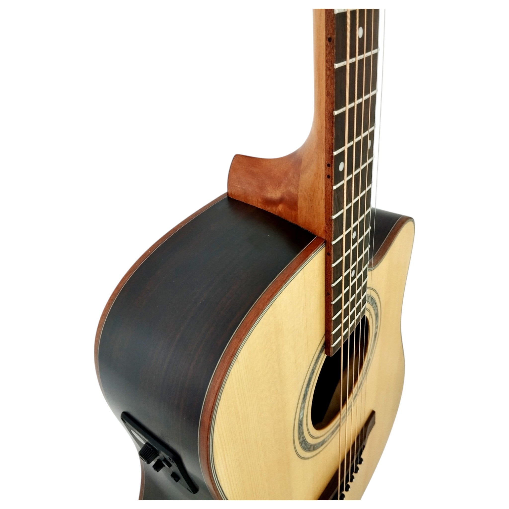 Klema K300DSCE Solid Spruce Sitka Fishman Pickup/Tuner Acoustic Guitar with Hard Case