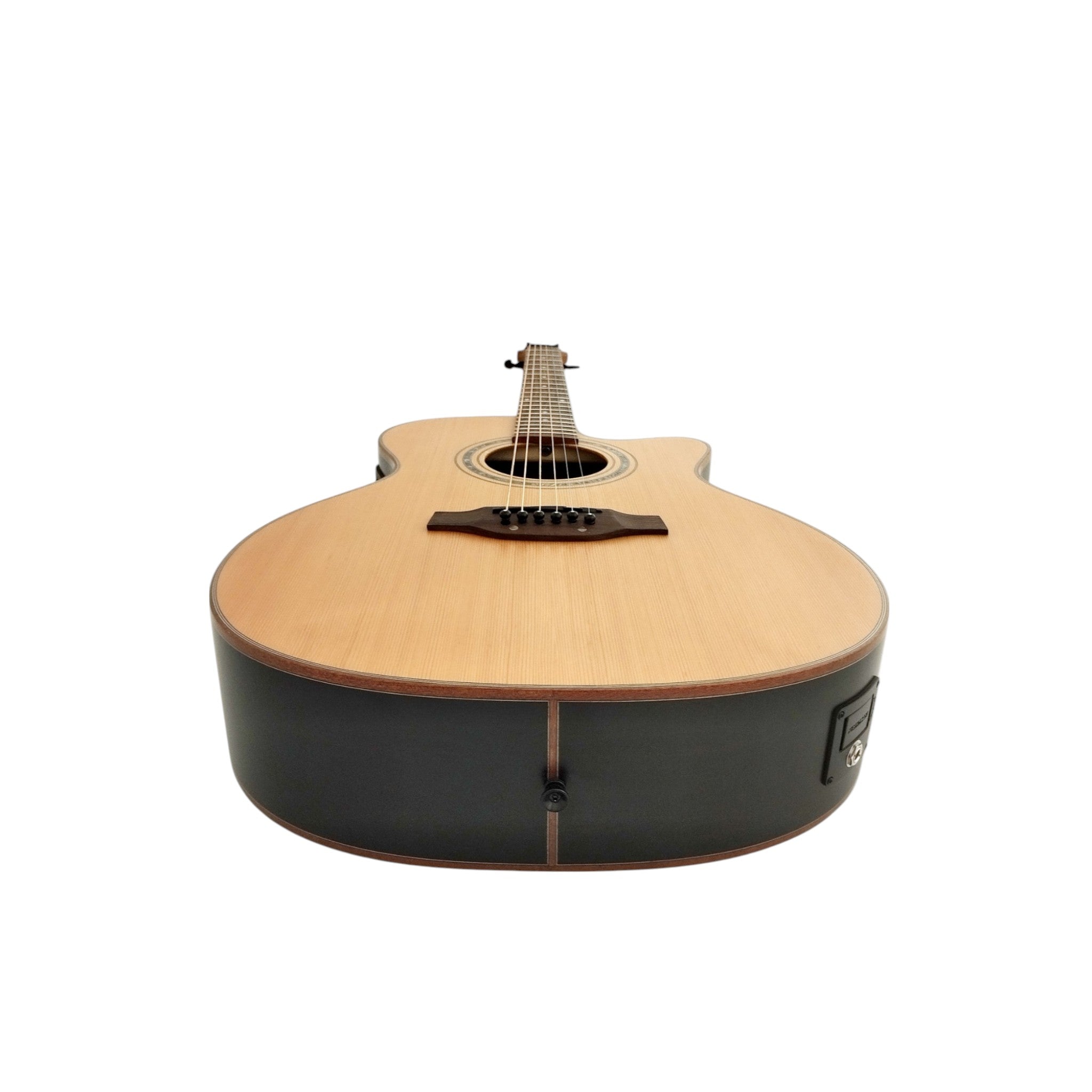 Klema K300JCCE Solid Cedar Top Indian Rosewood Body Fishman Pickup/Tuner Acoustic Guitar - Natural