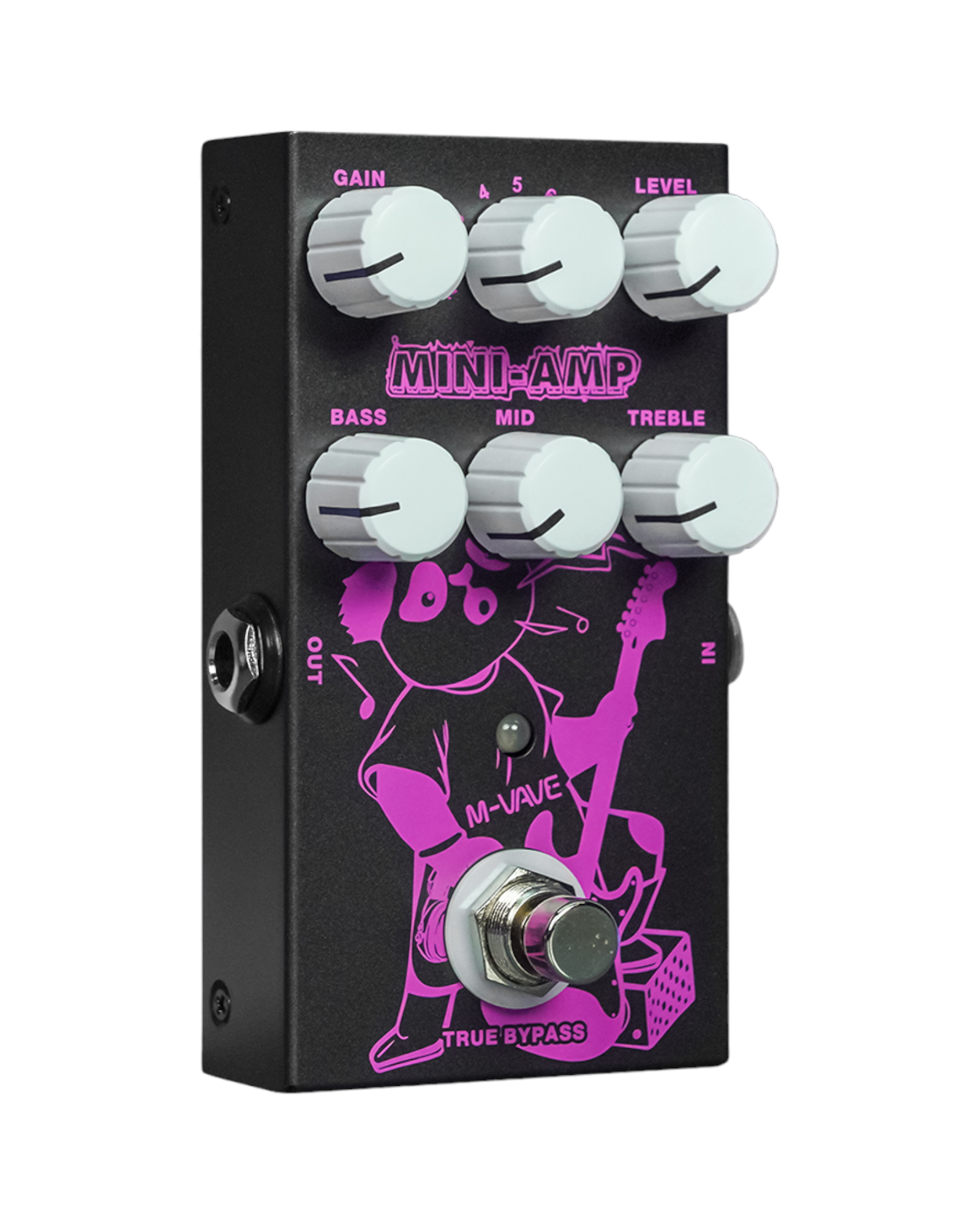 M-VAVE MINI-AMP Pre-amp Simulation Guitar Effect Pedal with Bonus Patch Cables - MINIAMPP014015M
