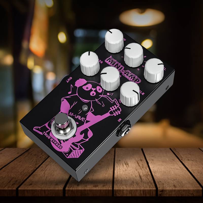 M-VAVE MINI-AMP Pre-amp Simulation Guitar Effect Pedal with Bonus Patch Cables - MINIAMPP014015M