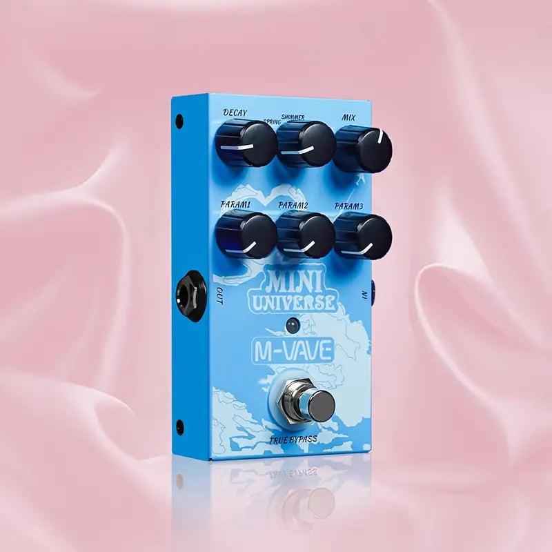 M-VAVE mini universe Electric Guitar Reverb Effects Pedal True Bypass Design Metal Case with Bonus Patch Cables - MINIUNIVERSEP014015M