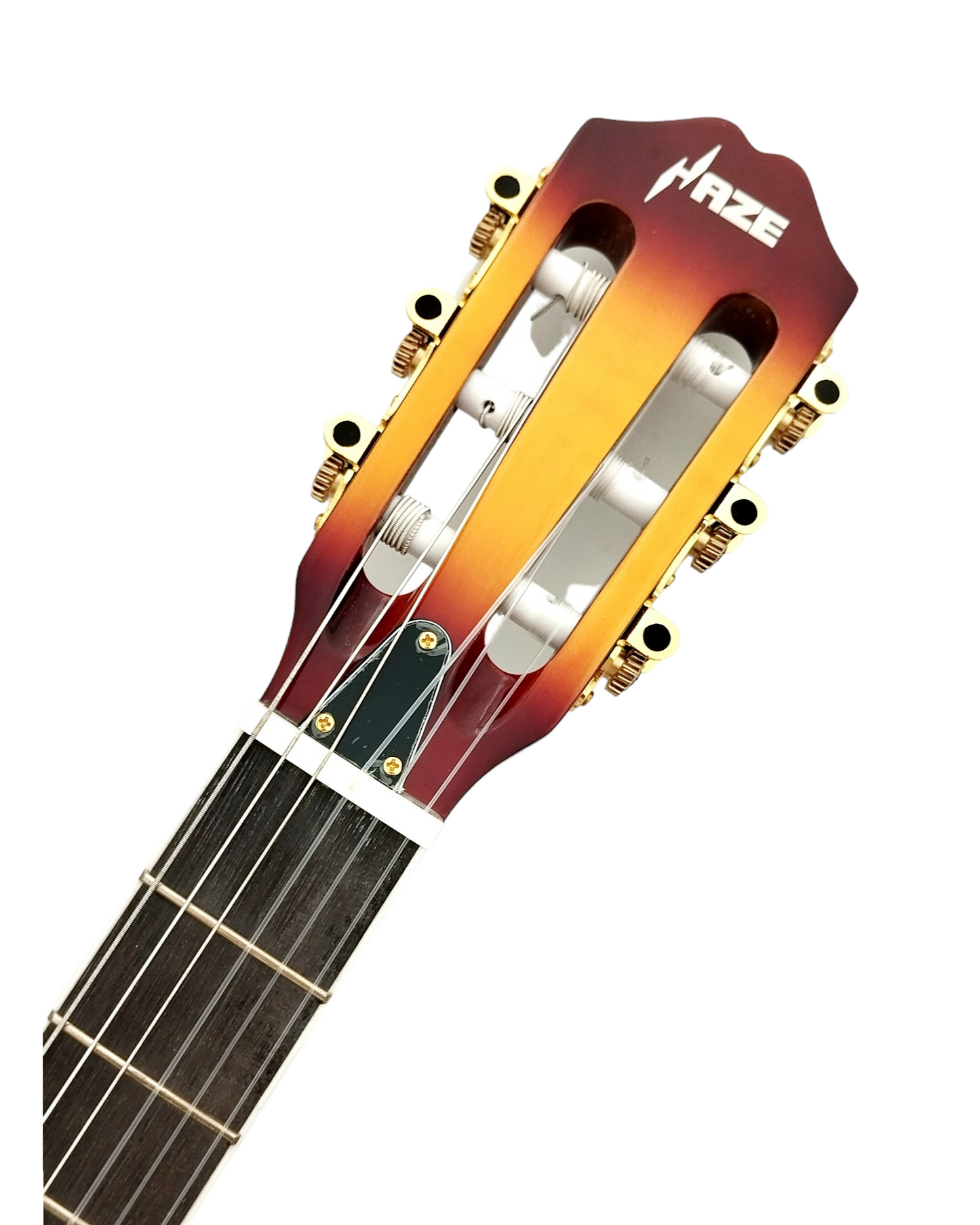 Haze Semi-Hollow Nylon-String Piezo HLP Electric Guitar - Sunburst MRC602FHCEQSB