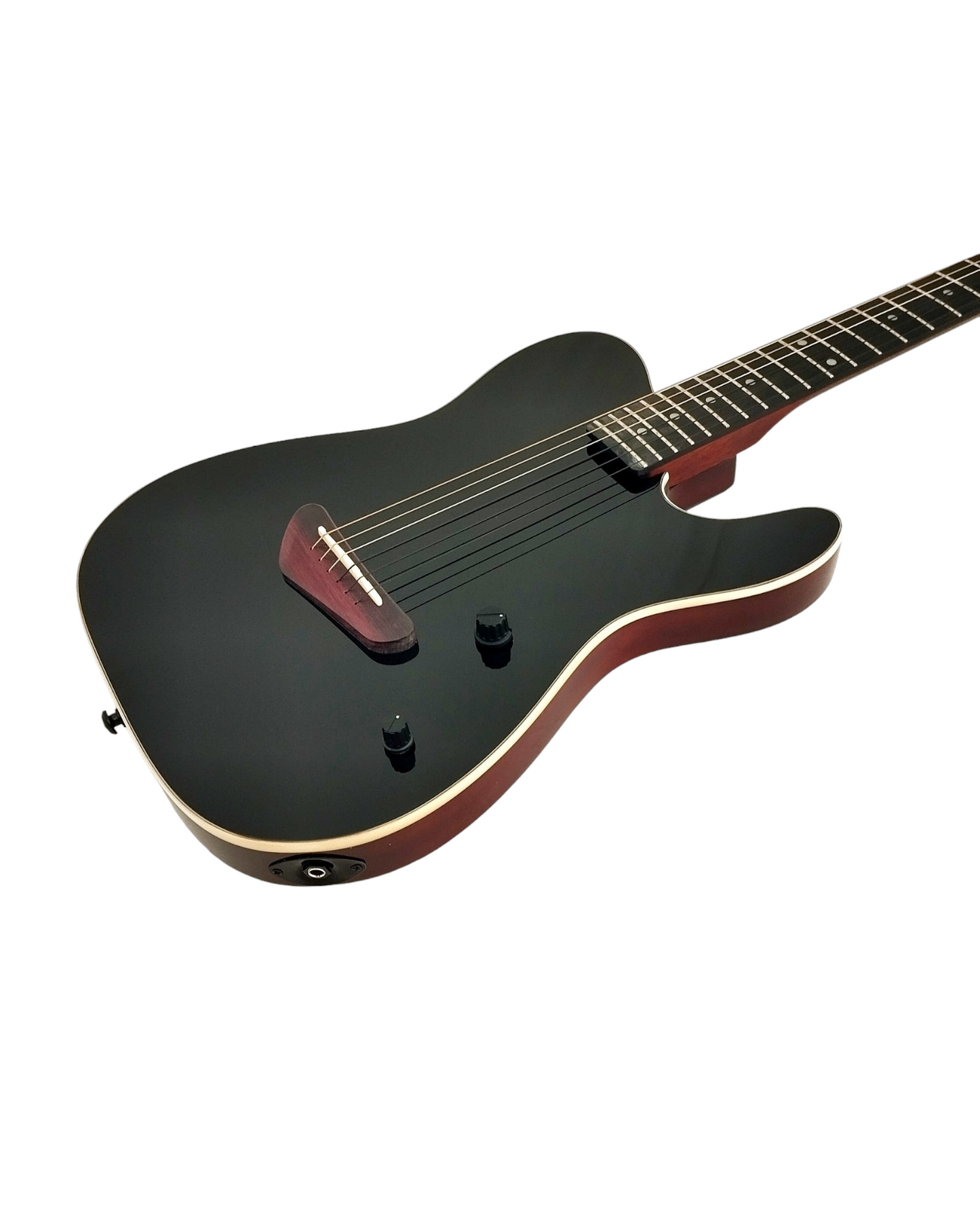 Haze Steel String Piezo Solid Mahogany body HTL Electric Guitar - Black MRE600EQBK