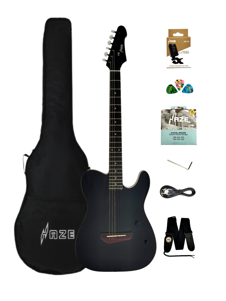 ギター No.1077058 Haze Steel String Piezo Solid Mahogany body HTL Electric
