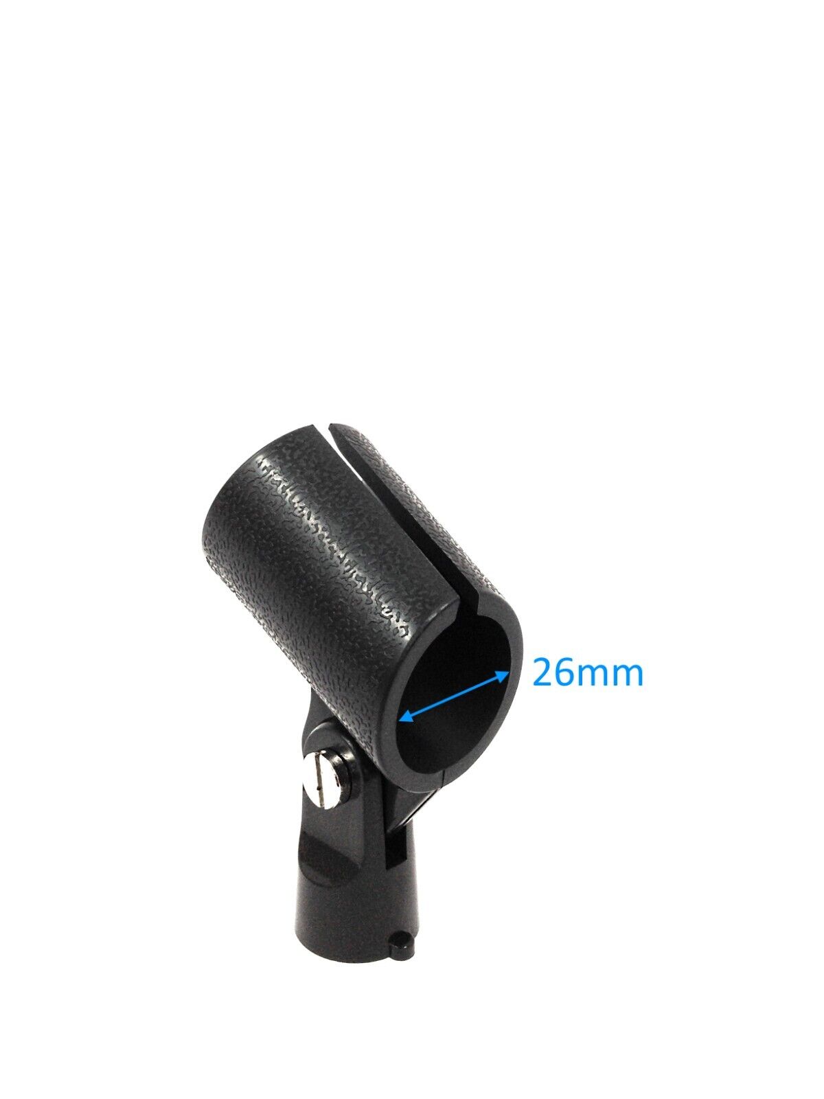 Haze MS043 Hard Plastic Microphone Clip/Holder - Black, 5/8" Thread