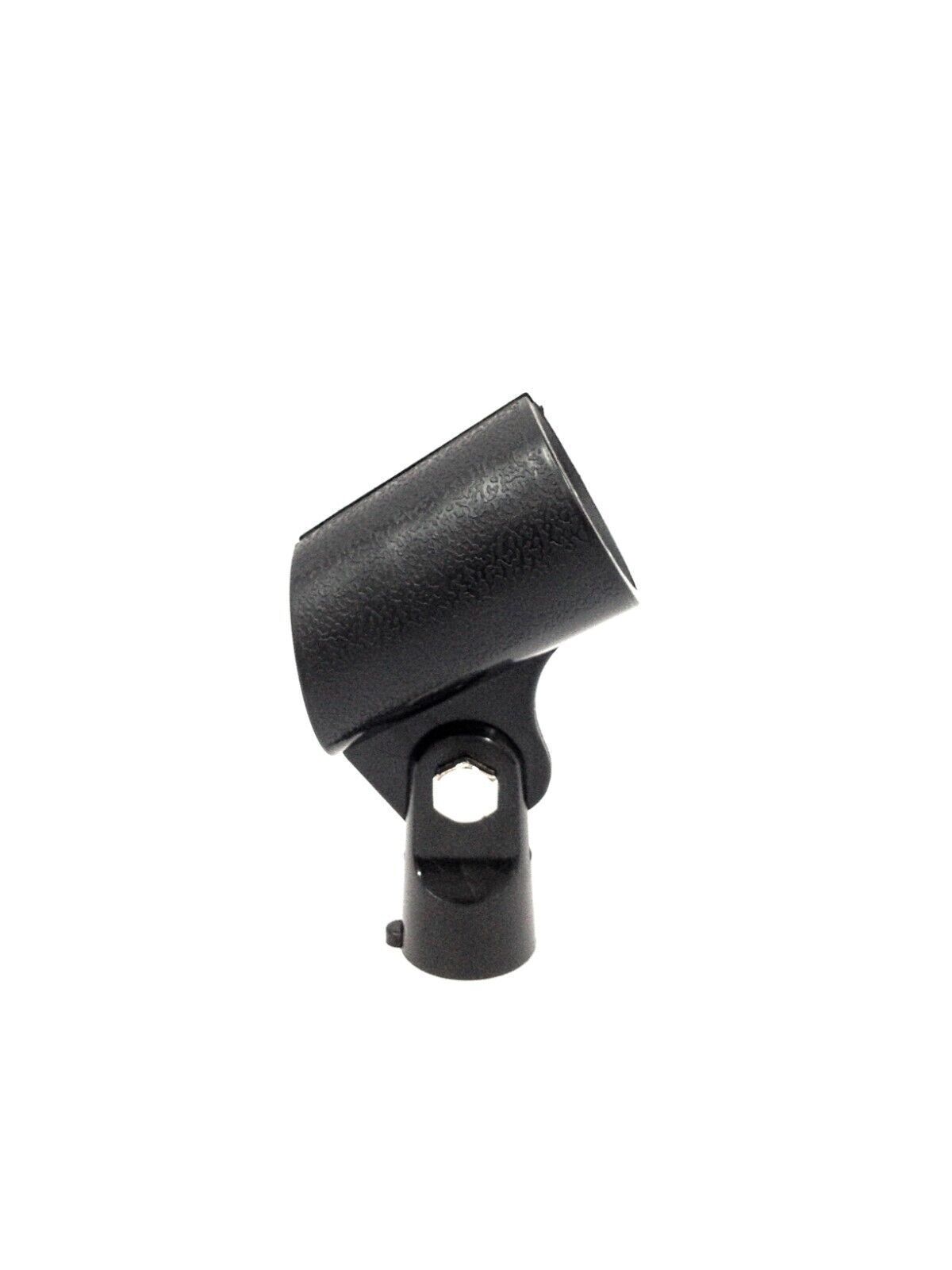 Haze MS043 Hard Plastic Microphone Clip/Holder - Black, 5/8" Thread