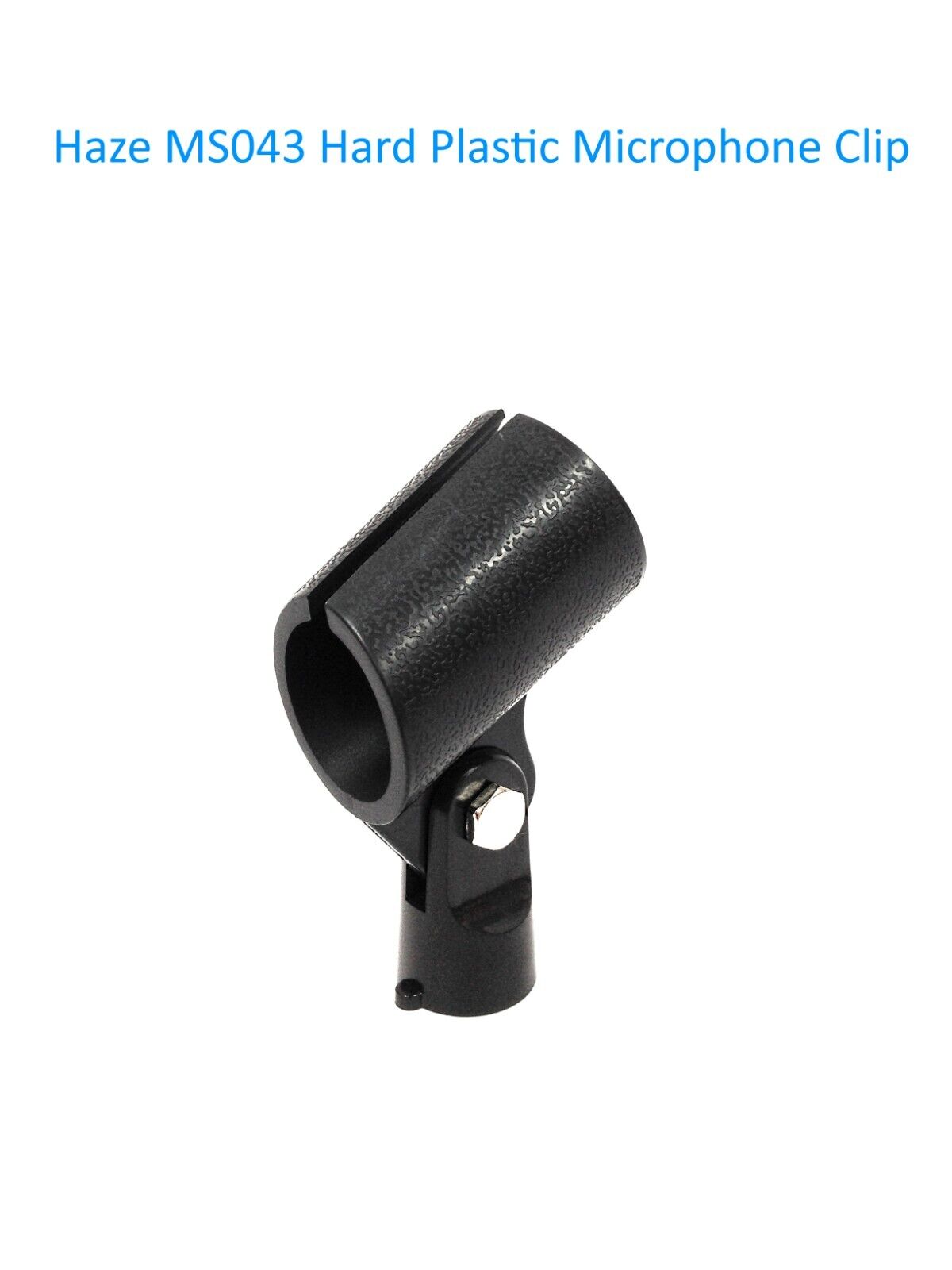 Haze MS043 Hard Plastic Microphone Clip/Holder - Black, 5/8" Thread