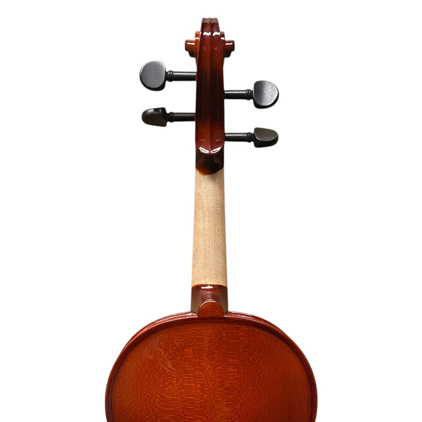 Caraya MV001 Solid Spruce Top 4/4 to 1/16 Size Violin Outfit in Natural Gloss w/ Foam Case, Bow, and Rosin
