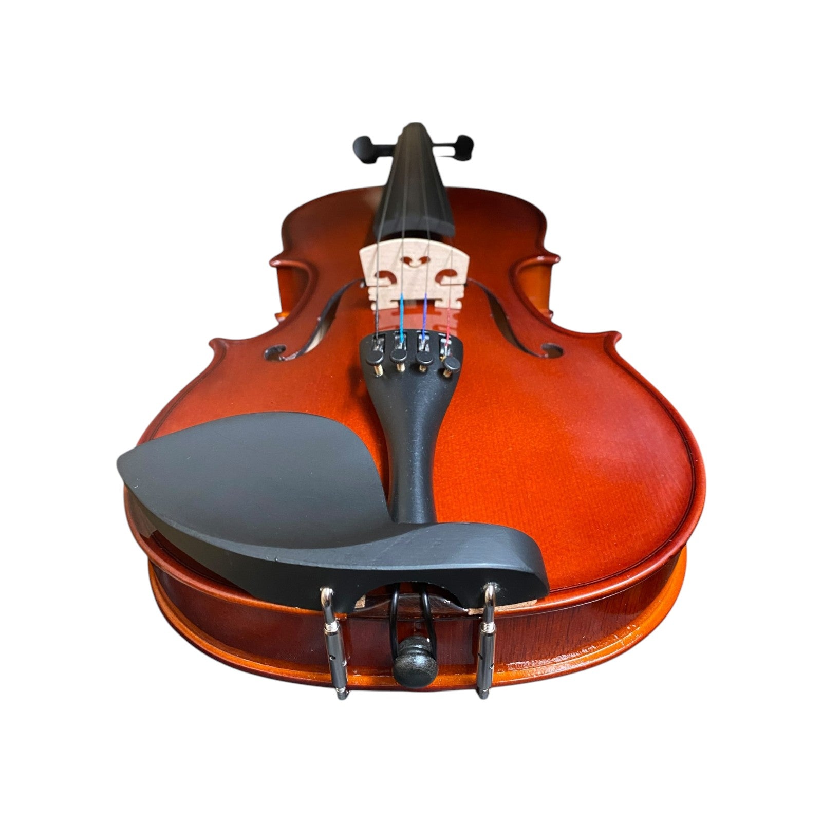 Caraya MV001 Solid Spruce Top 4/4 to 1/16 Size Violin Outfit in Natural Gloss - Student Bundle (MV001PK1)