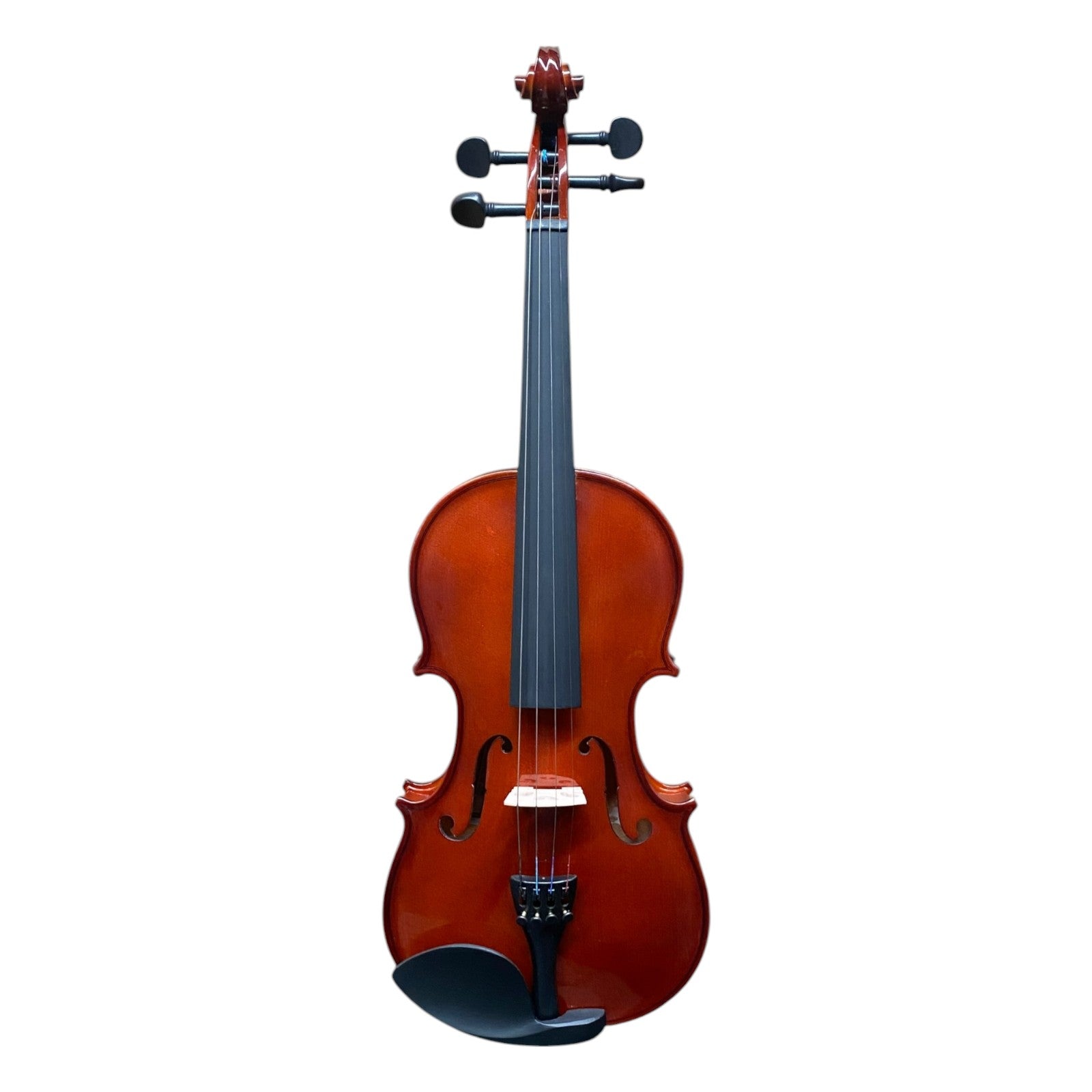 Caraya MV001 Solid Spruce Top 4/4 to 1/16 Size Violin Outfit in Natural Gloss - Beginner Bundle (MV001PK2)