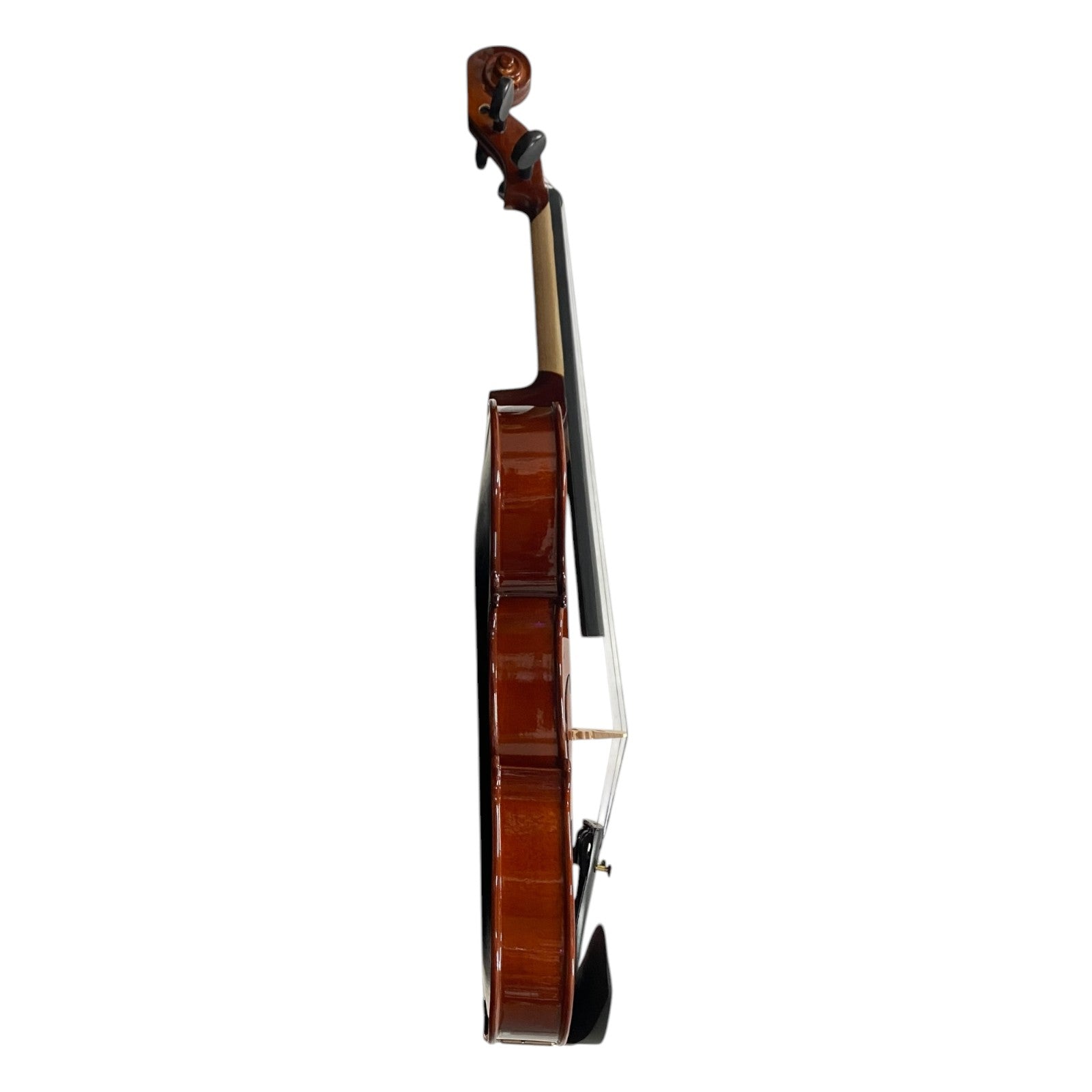 Caraya MV001 Solid Spruce Top 4/4 to 1/16 Size Violin Outfit in Natural Gloss w/ Foam Case, Bow, and Rosin