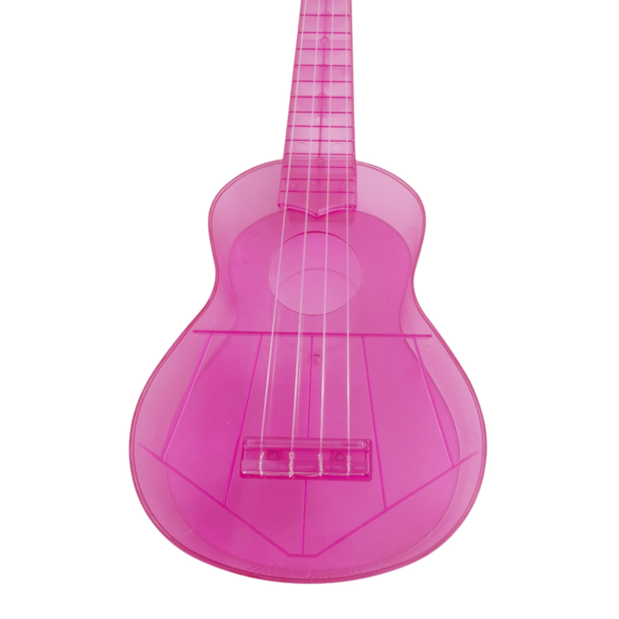 OEM Transparent 15-Fret Soprano Ukulele - Blue/Clear/Pink UK11 + Stand