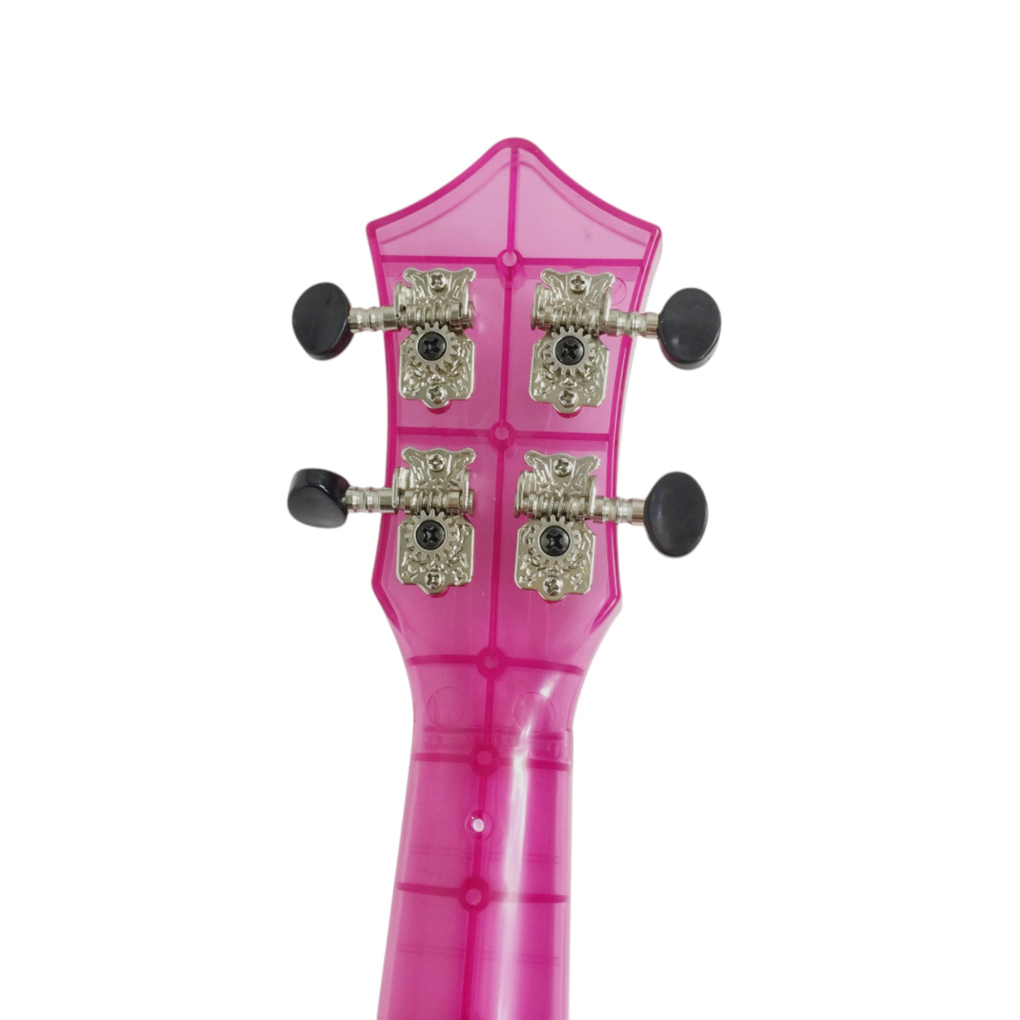 OEM Transparent 15-Fret Soprano Ukulele - Blue/Clear/Pink UK11 + Stand