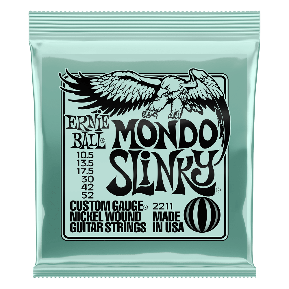 Ernie Ball Mondo Slinky Nickel Wound Electric Guitar Strings 10.5-52 Gauge | P02211