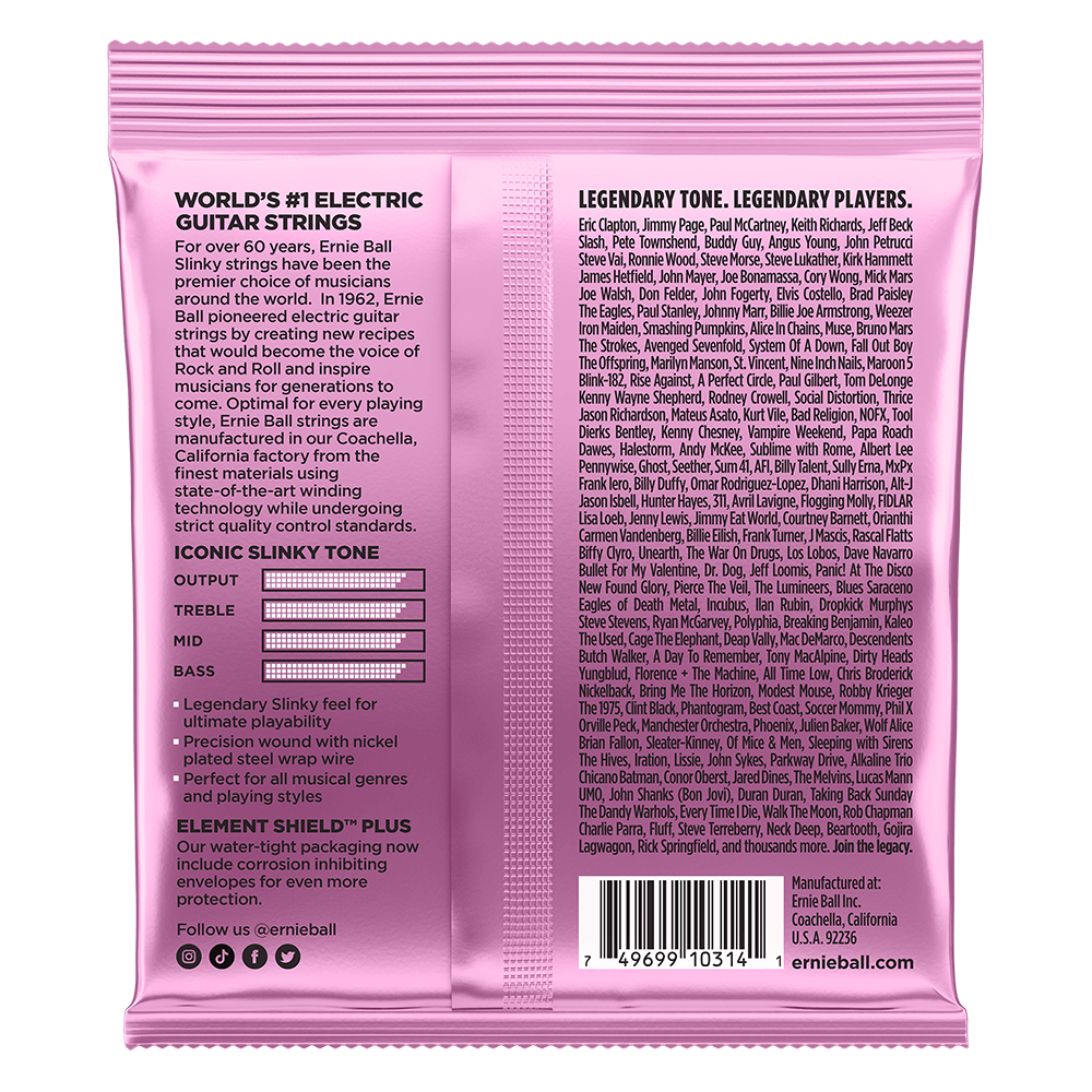 Ernie Ball Mega Slinky Nickel Wound Electric Guitar Strings 10.5-48 Gauge | P02213