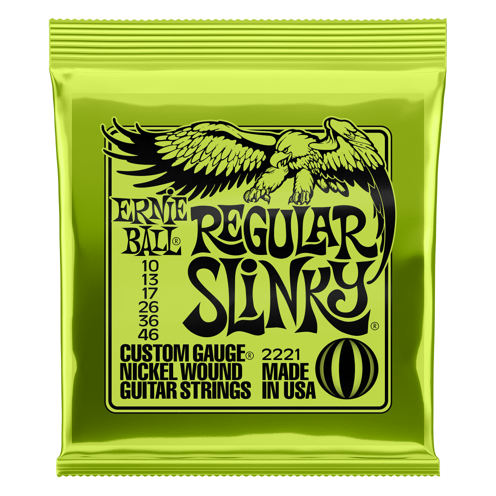 Ernie Ball Regular Slinky Nickel Wound Electric Guitar Strings 10-46 Gauge | P02221