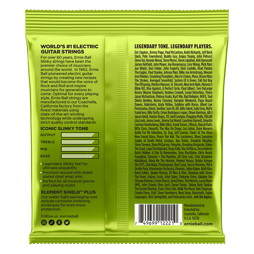 Ernie Ball Regular Slinky Nickel Wound Electric Guitar Strings 10-46 Gauge | P02221