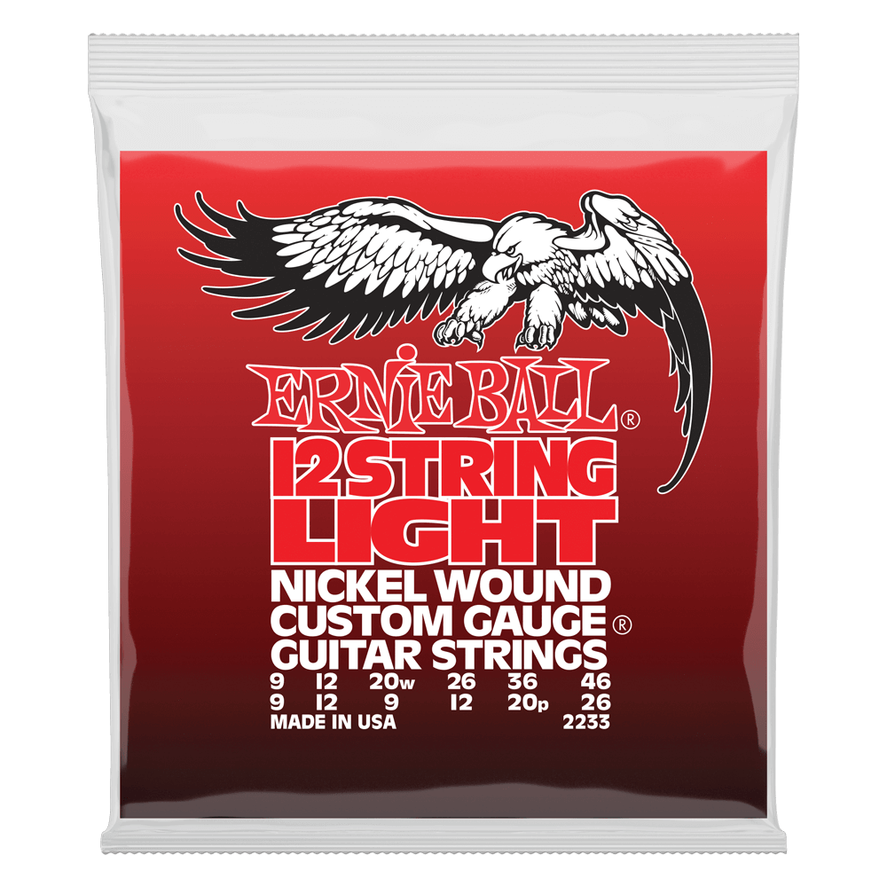 Ernie Ball Light Nickel Wound 12-String Electric Guitar Strings 9-46 Gauge | P02233