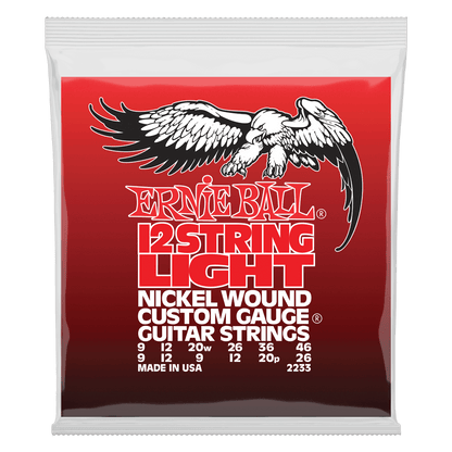 Ernie Ball Light Nickel Wound 12-String Electric Guitar Strings 9-46 Gauge | P02233