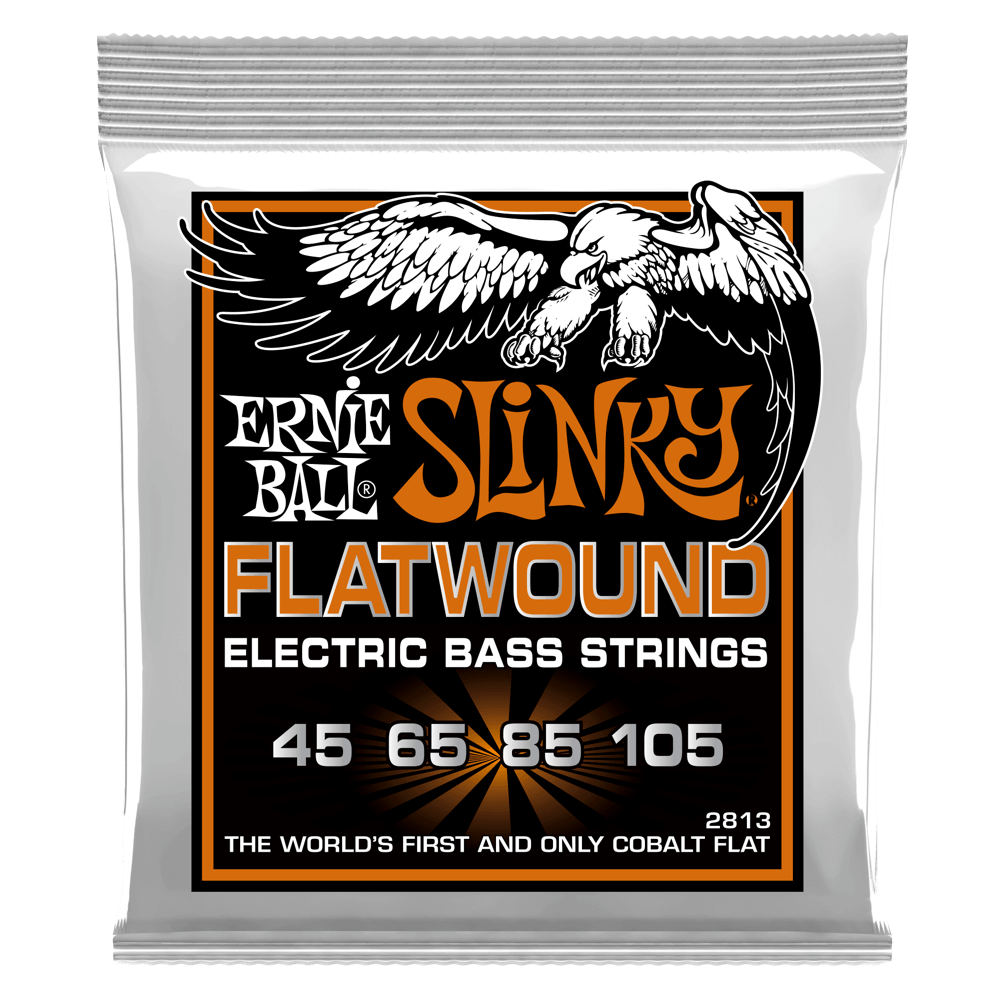 Ernie Ball Hybrid Slinky Cobalt Flatwound Electric Bass Strings 45-105 Gauge | P02813