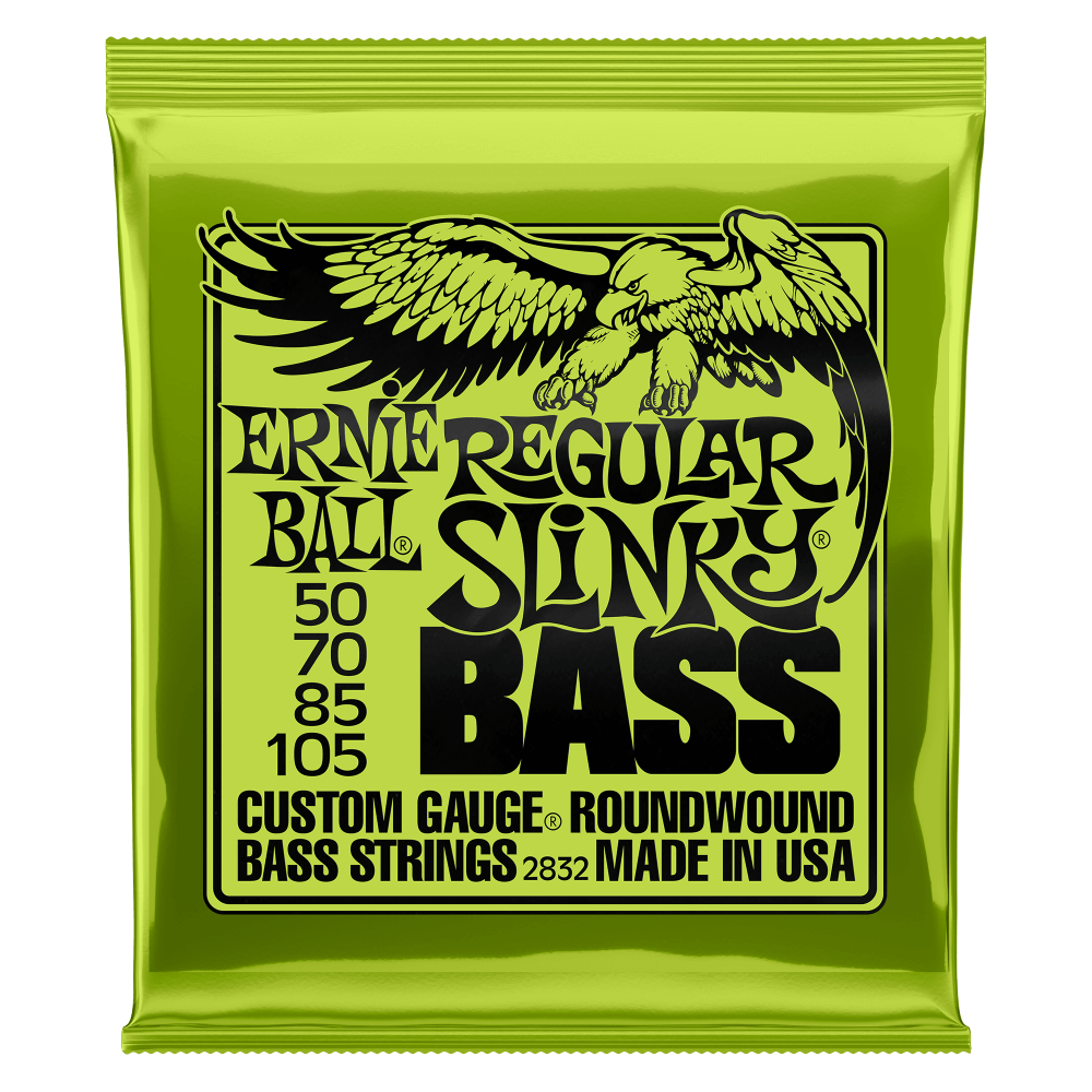 Ernie Ball Regular Slinky Nickel Wound Electric Bass Strings 50-105 Gauge | P02832