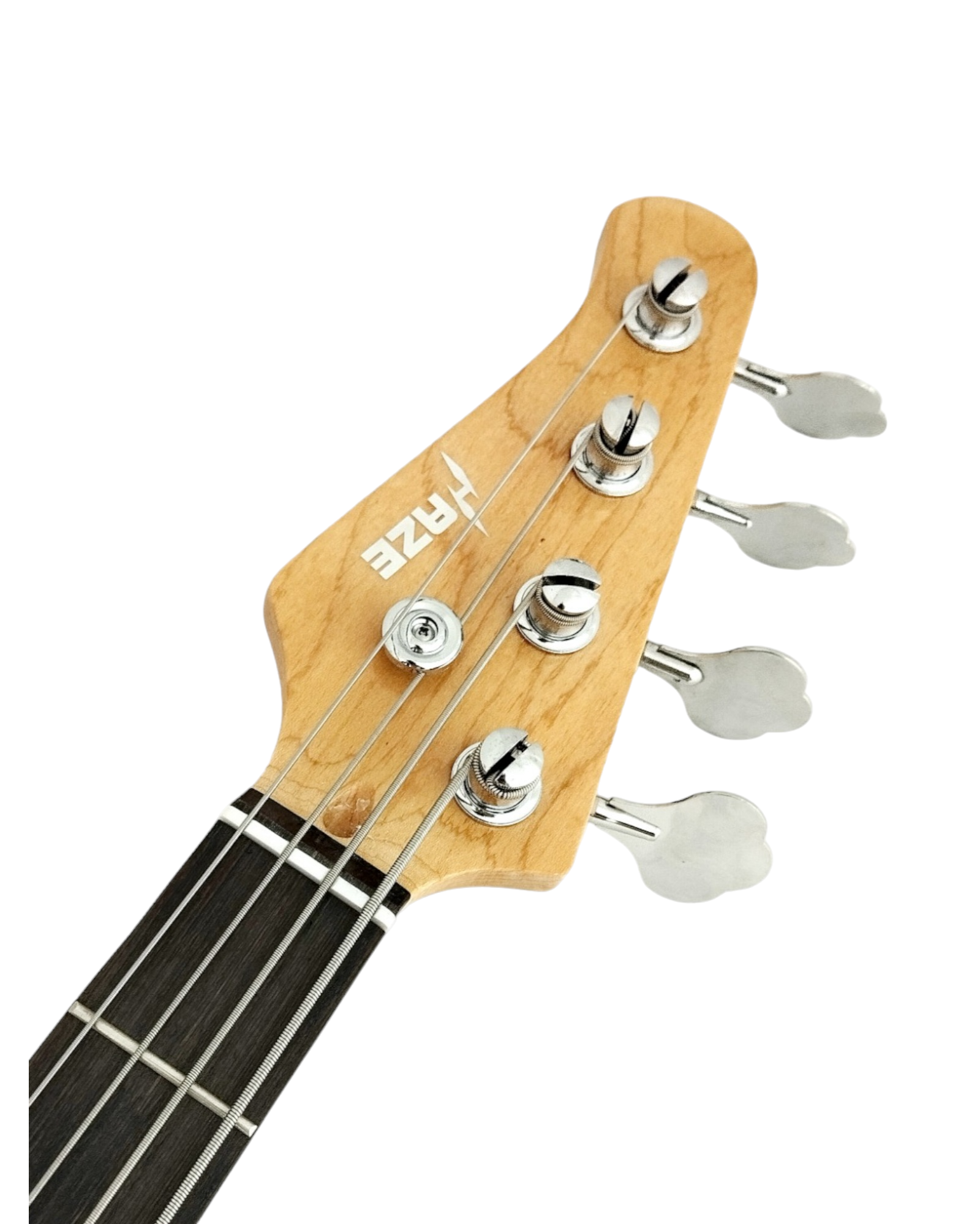 Haze Left Handed Basswood Sunburst Electric Bass Guitar - PB172BSLH  with Accessories and Haze CUBEBABY Portable Multifunctional Bass (Optional)