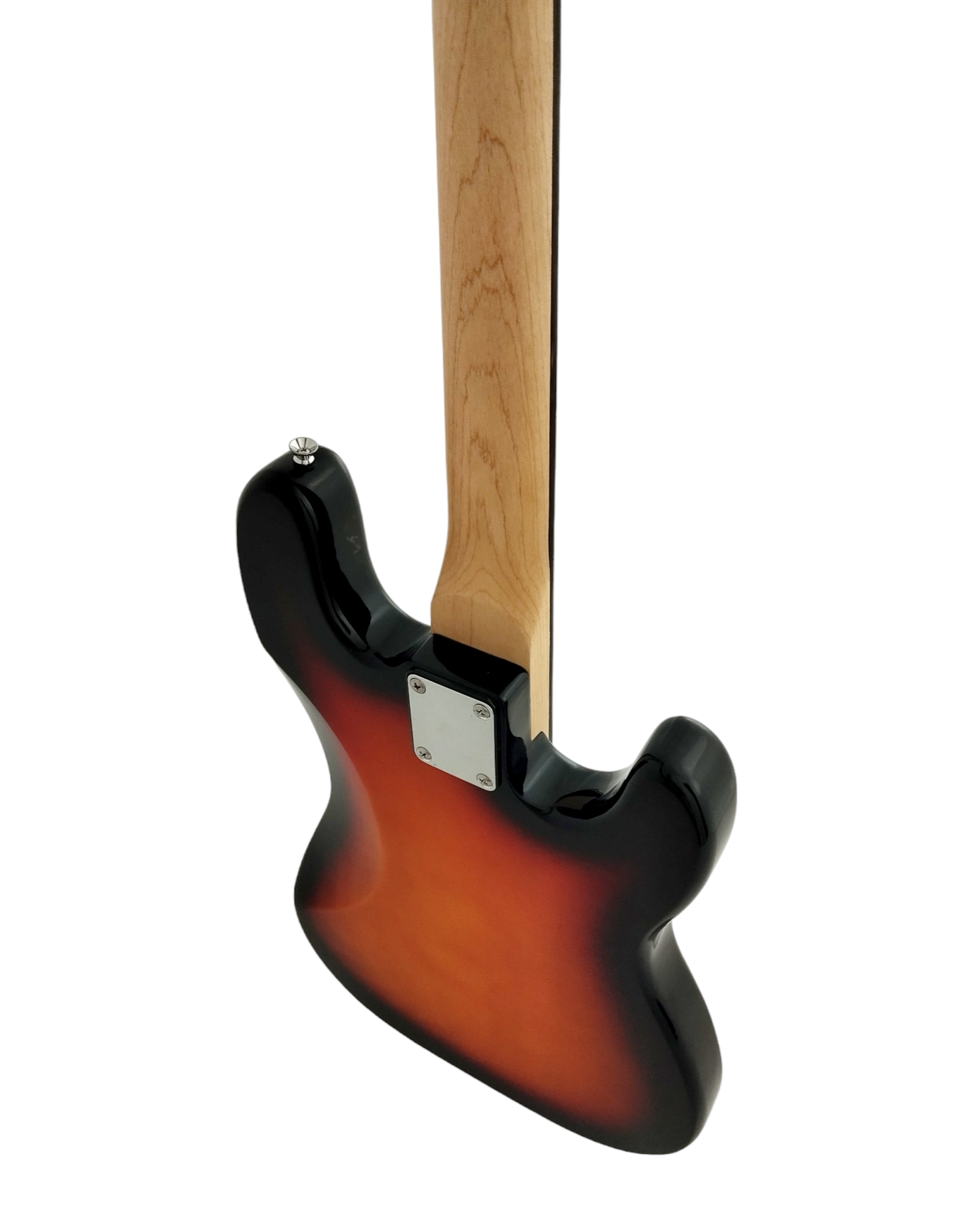 Haze Left Handed Basswood Sunburst Electric Bass Guitar - PB172BSLH  with Accessories and Haze CUBEBABY Portable Multifunctional Bass (Optional)