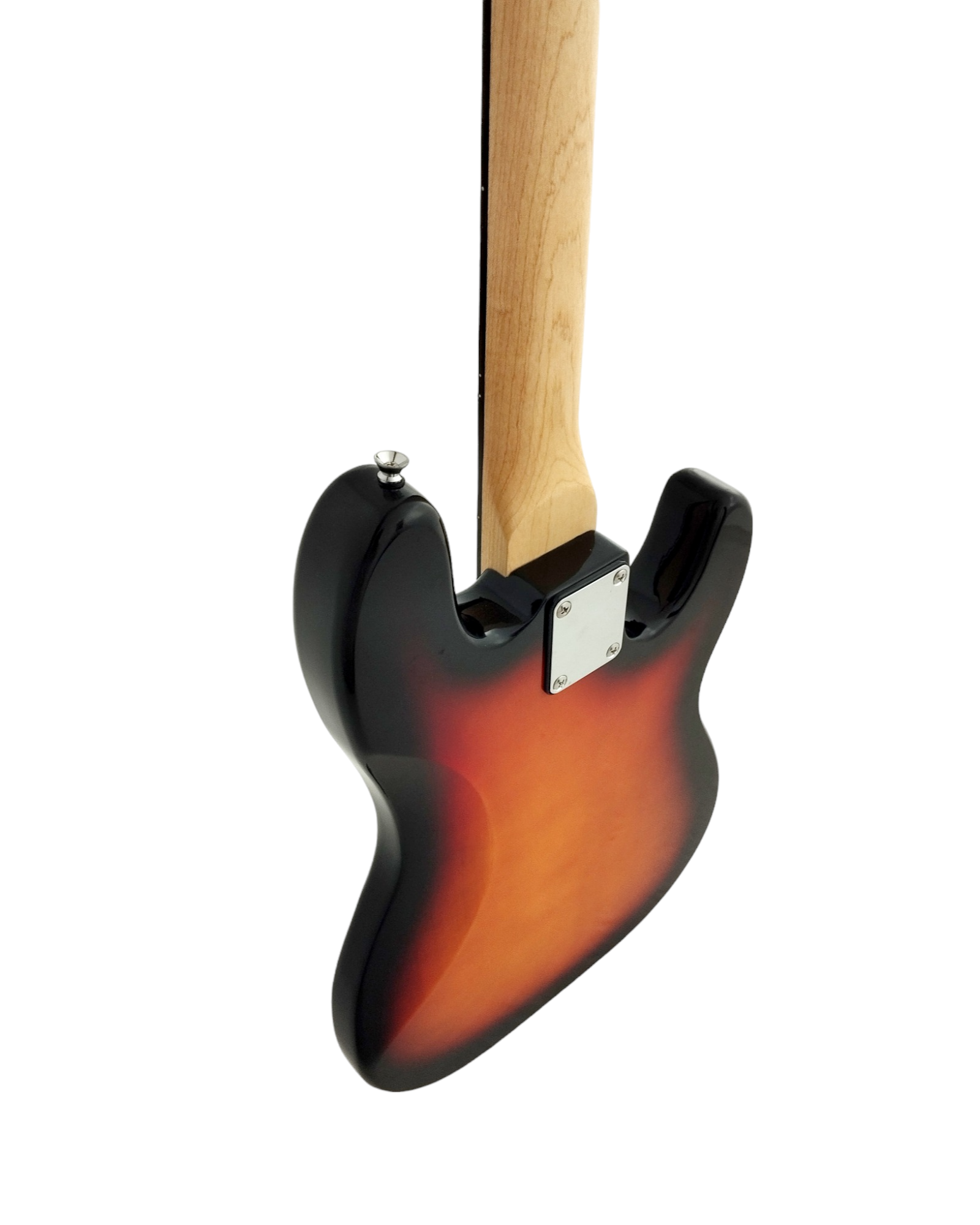 Haze Left Handed Basswood Sunburst Electric Bass Guitar - PB172BSLH  with Accessories and Haze CUBEBABY Portable Multifunctional Bass (Optional)