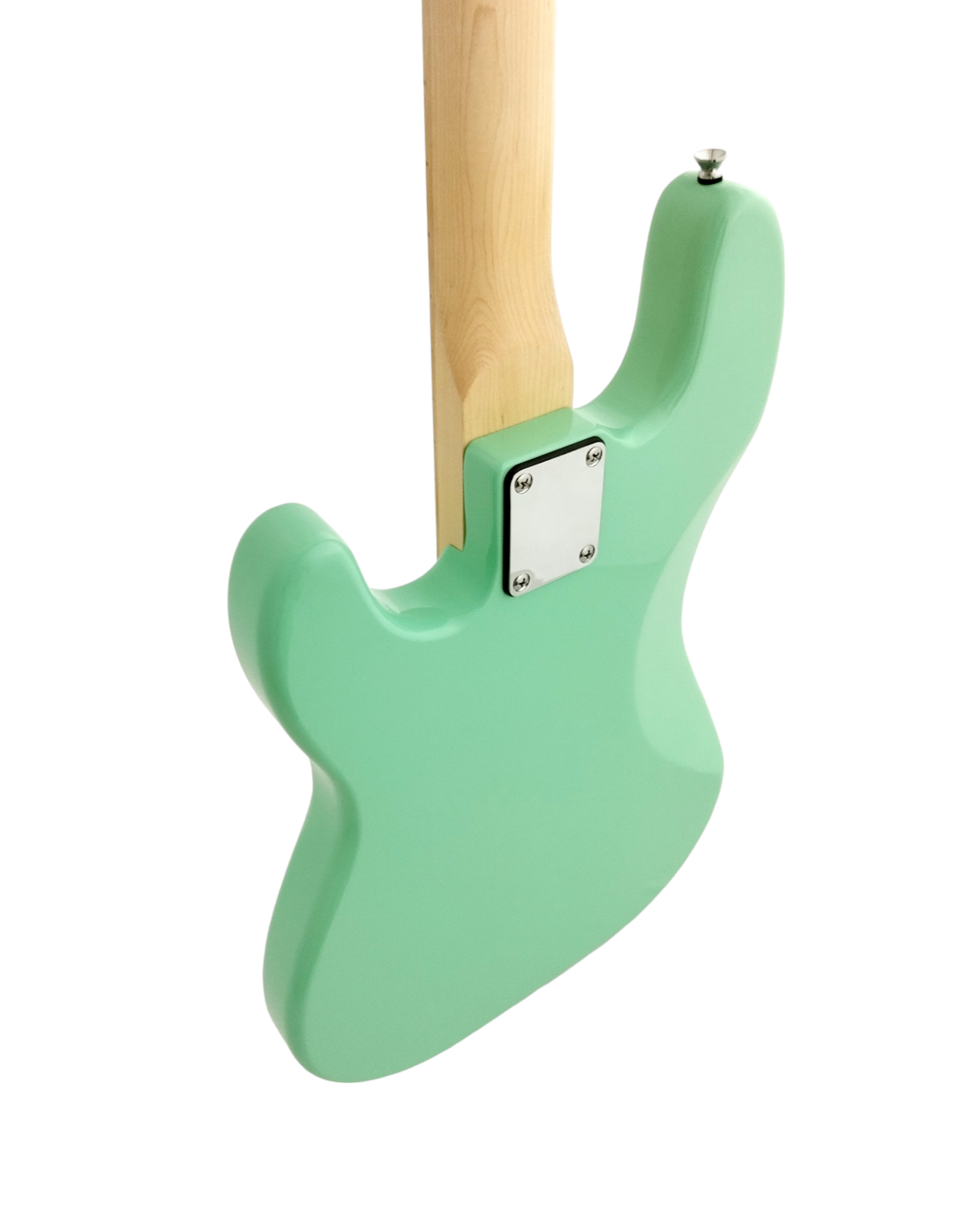 Haze Basswood Seafoam Green Electric Bass Guitar - Surf Green PB172GN  with Accessories and Haze CUBEBABY Portable Multifunctional Bass (Optional)