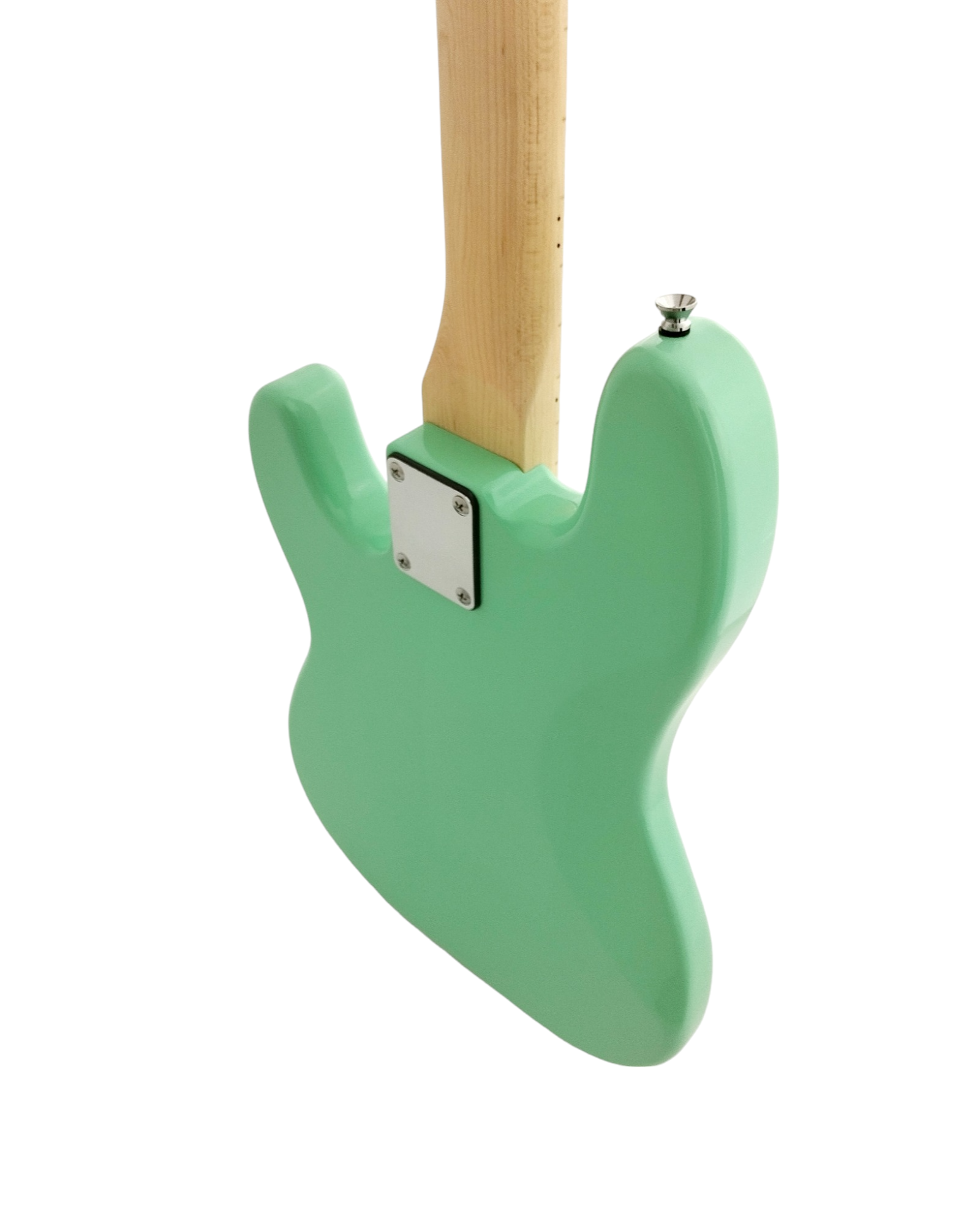 Haze Basswood Seafoam Green Electric Bass Guitar - Surf Green PB172GN  with Accessories and Haze CUBEBABY Portable Multifunctional Bass (Optional)