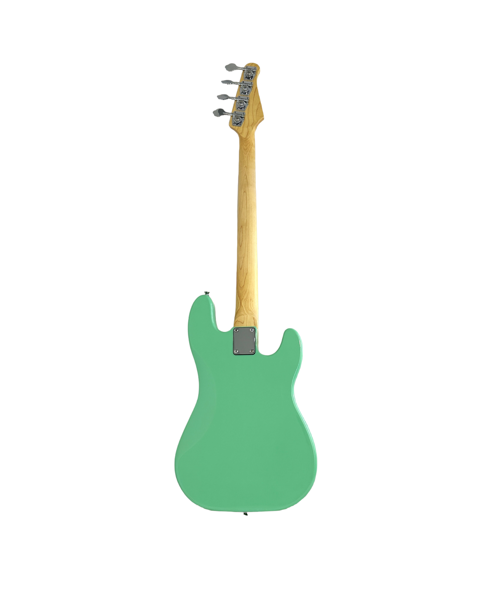 Haze Left Handed Basswood Seafoam Green Electric Bass Guitar - Surf Green PB172SGNLH with Accessories and Haze CUBEBABY Portable Multifunctional Bass (Optional)