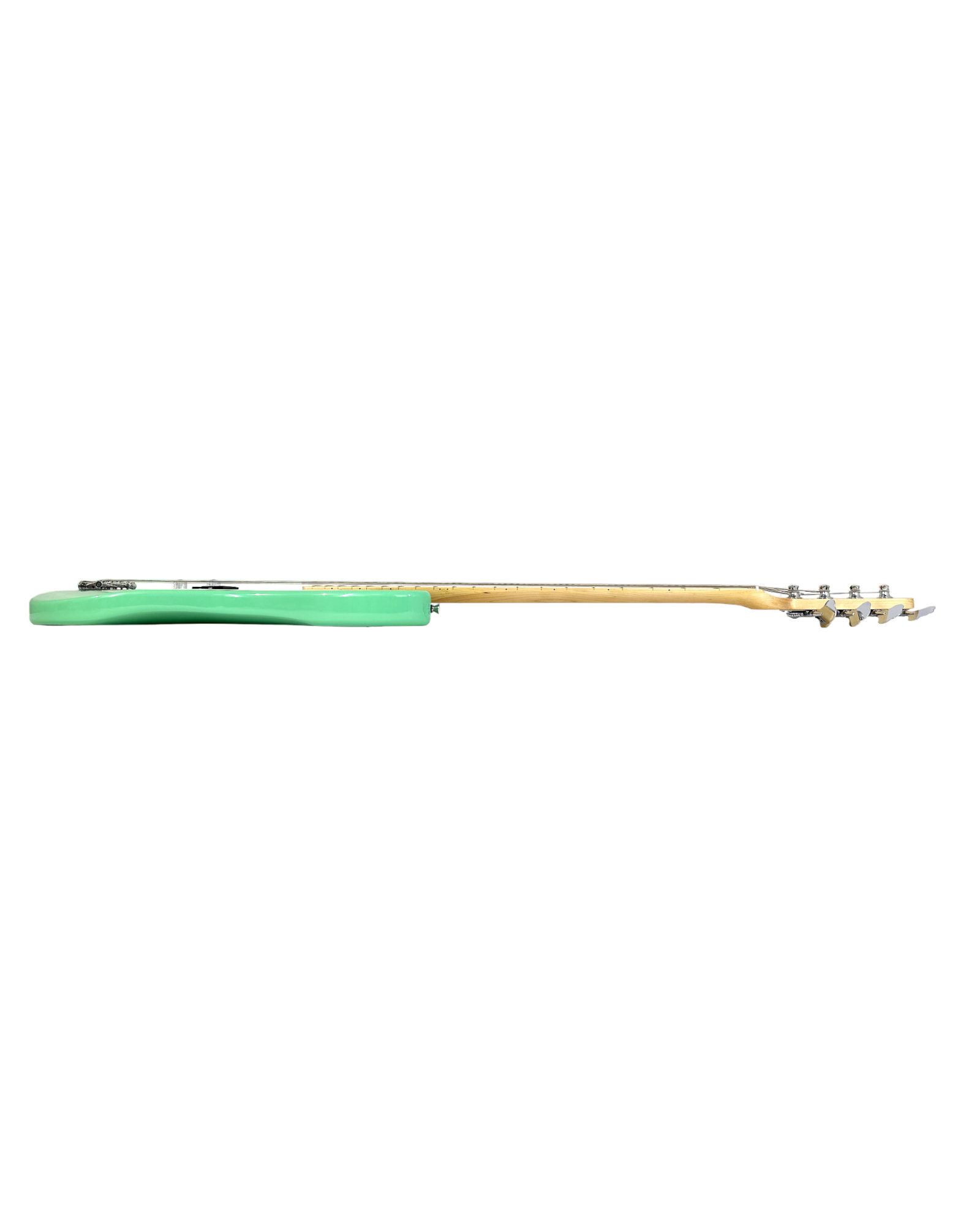 Haze Left Handed Basswood Seafoam Green Electric Bass Guitar - Surf Green PB172SGNLH with Accessories and Haze CUBEBABY Portable Multifunctional Bass (Optional)