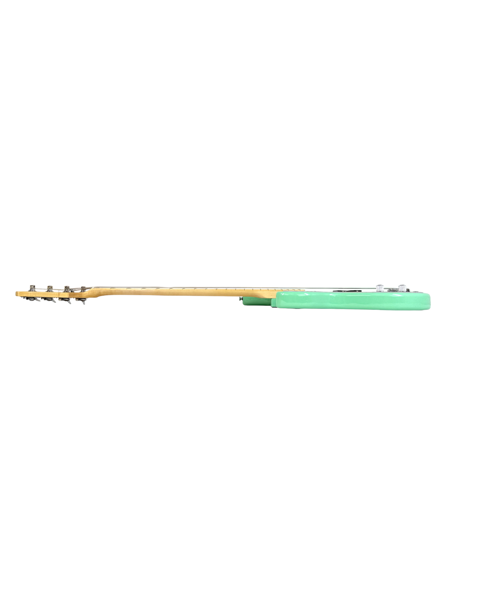 Haze Left Handed Basswood Seafoam Green Electric Bass Guitar - Surf Green PB172SGNLH with Accessories and Haze CUBEBABY Portable Multifunctional Bass (Optional)