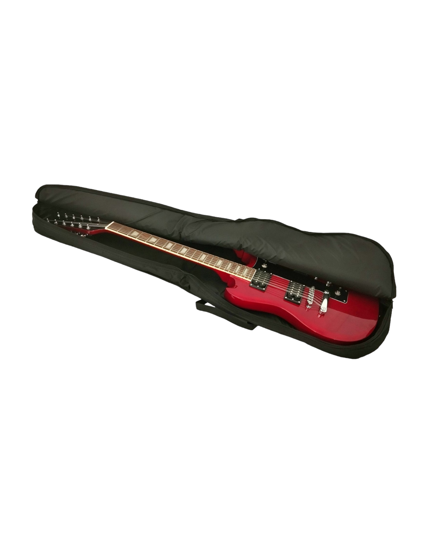 Haze Double Neck Electric Guitar Bag, 10mm Padded,Black, Full Size. HPBE010DB