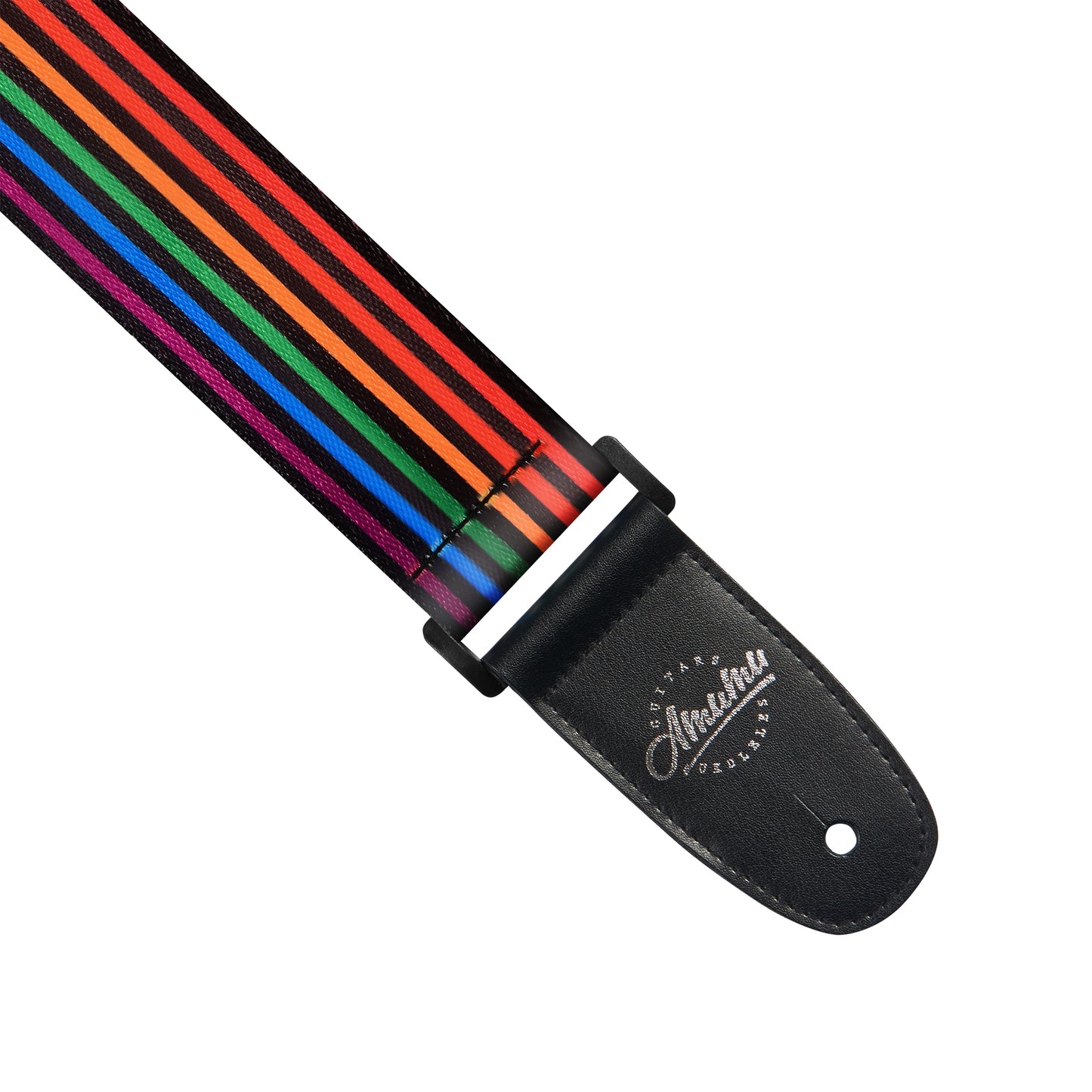 Amumu Rainbow Guitar Strap Polyester Cotton - PC06PBK