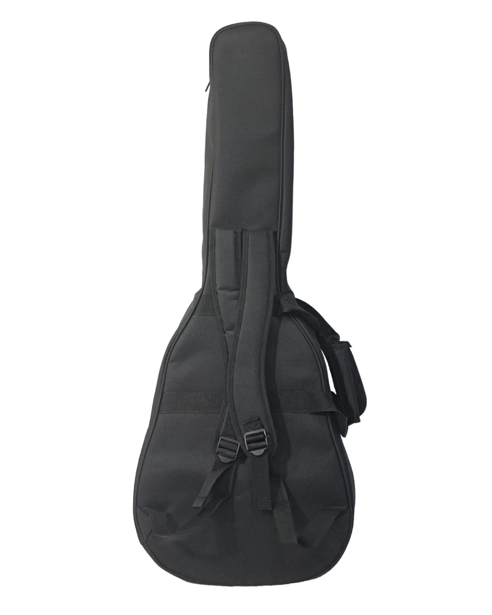 Haze 37" Solid Koa Top Height Adjustable Saddle Acoustic Bass Guitar - Natural HZMINISEBKOA